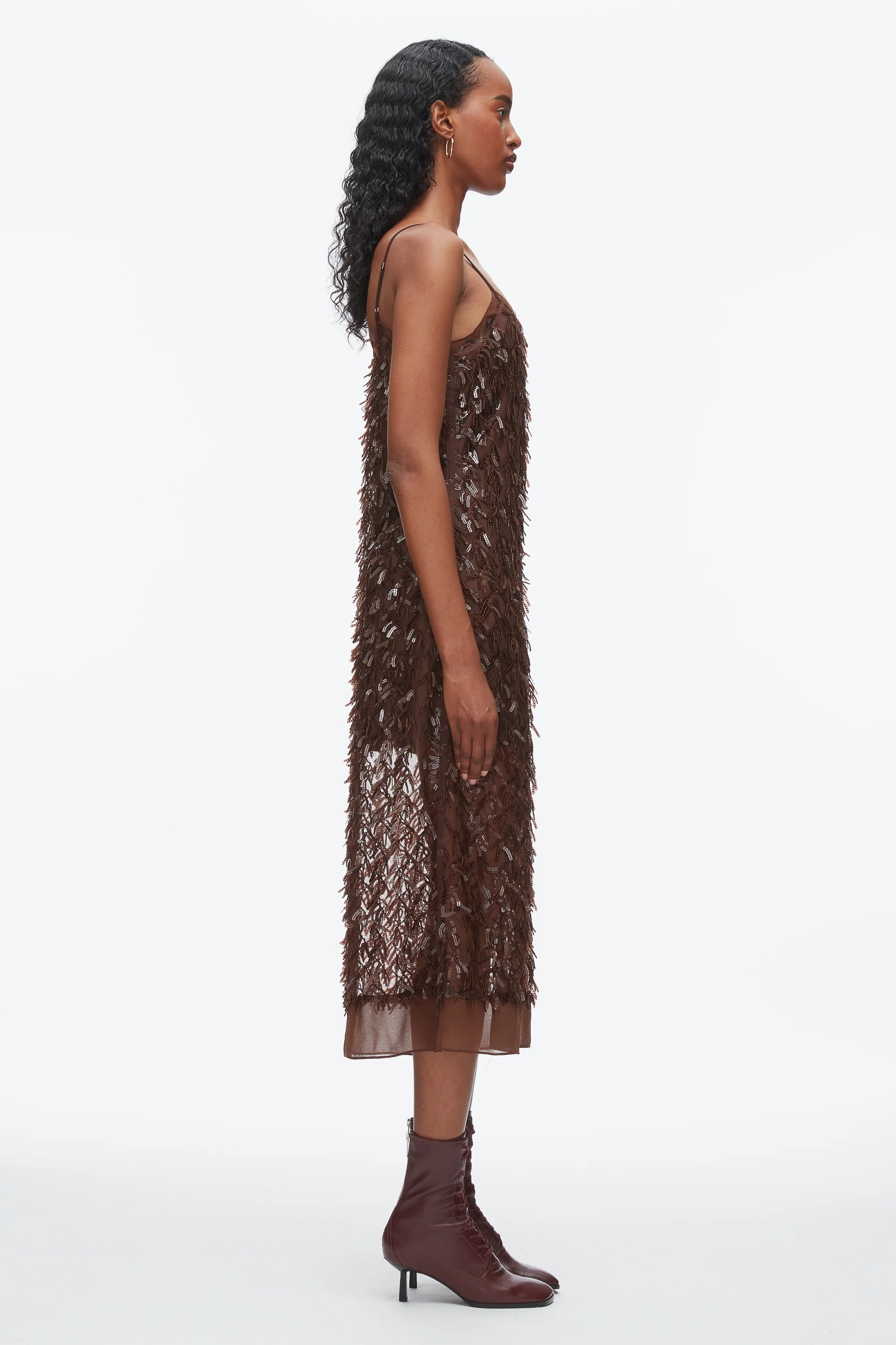 Fringe Sequins Slip Dress - Image 3