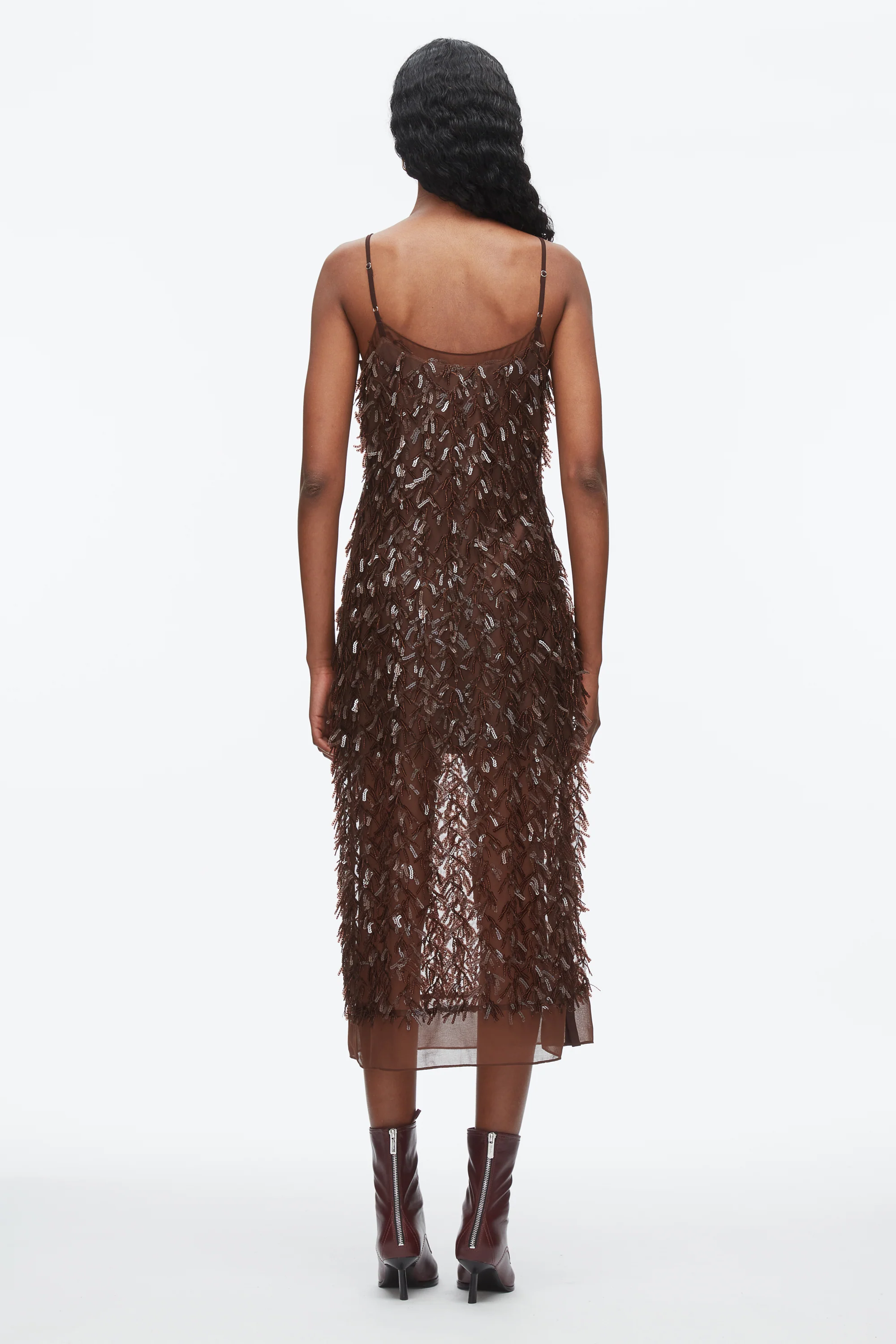 Fringe Sequins Slip Dress - Image 4