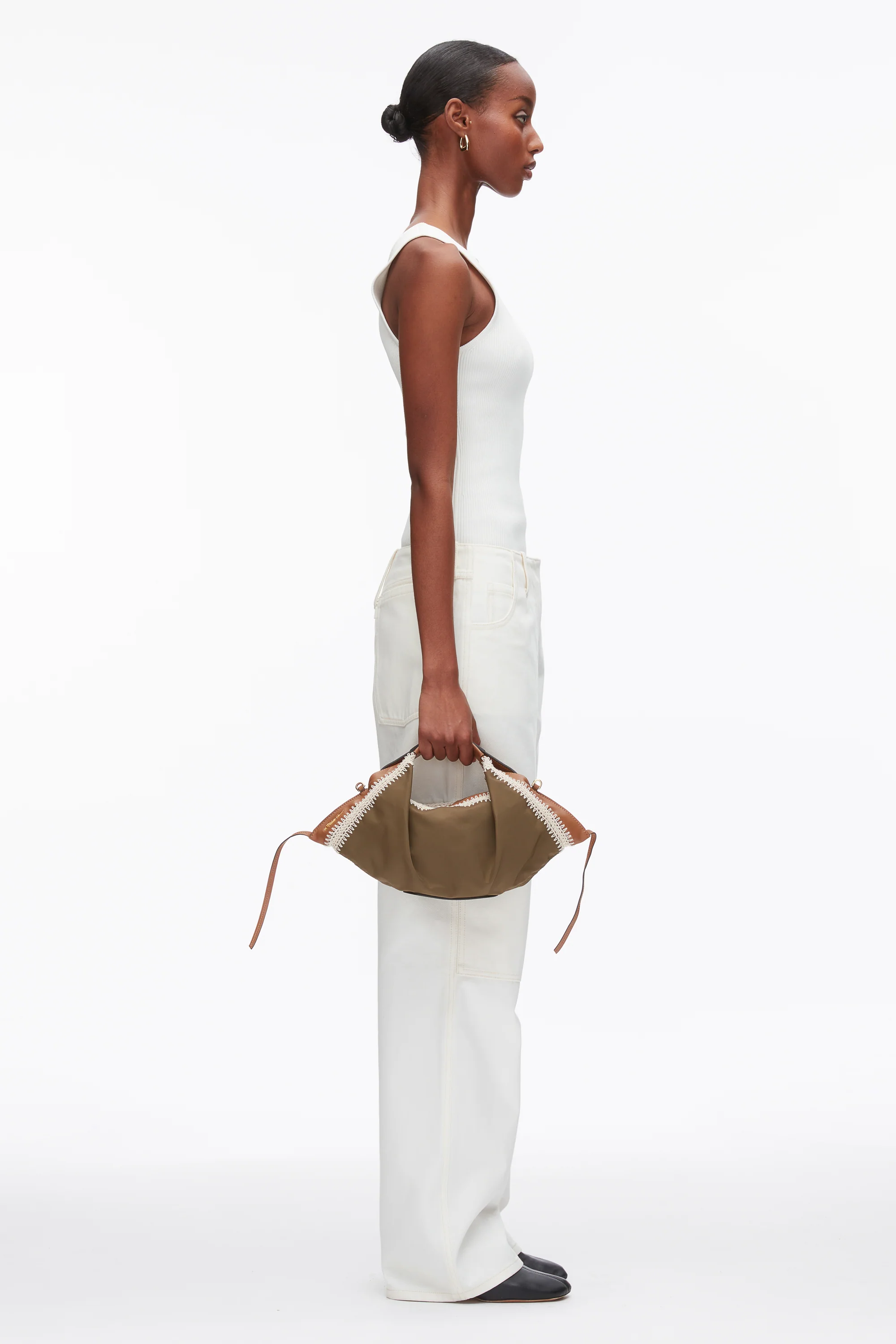 Nylon Luna Mini Bag with Contrast Stitch - Image 6