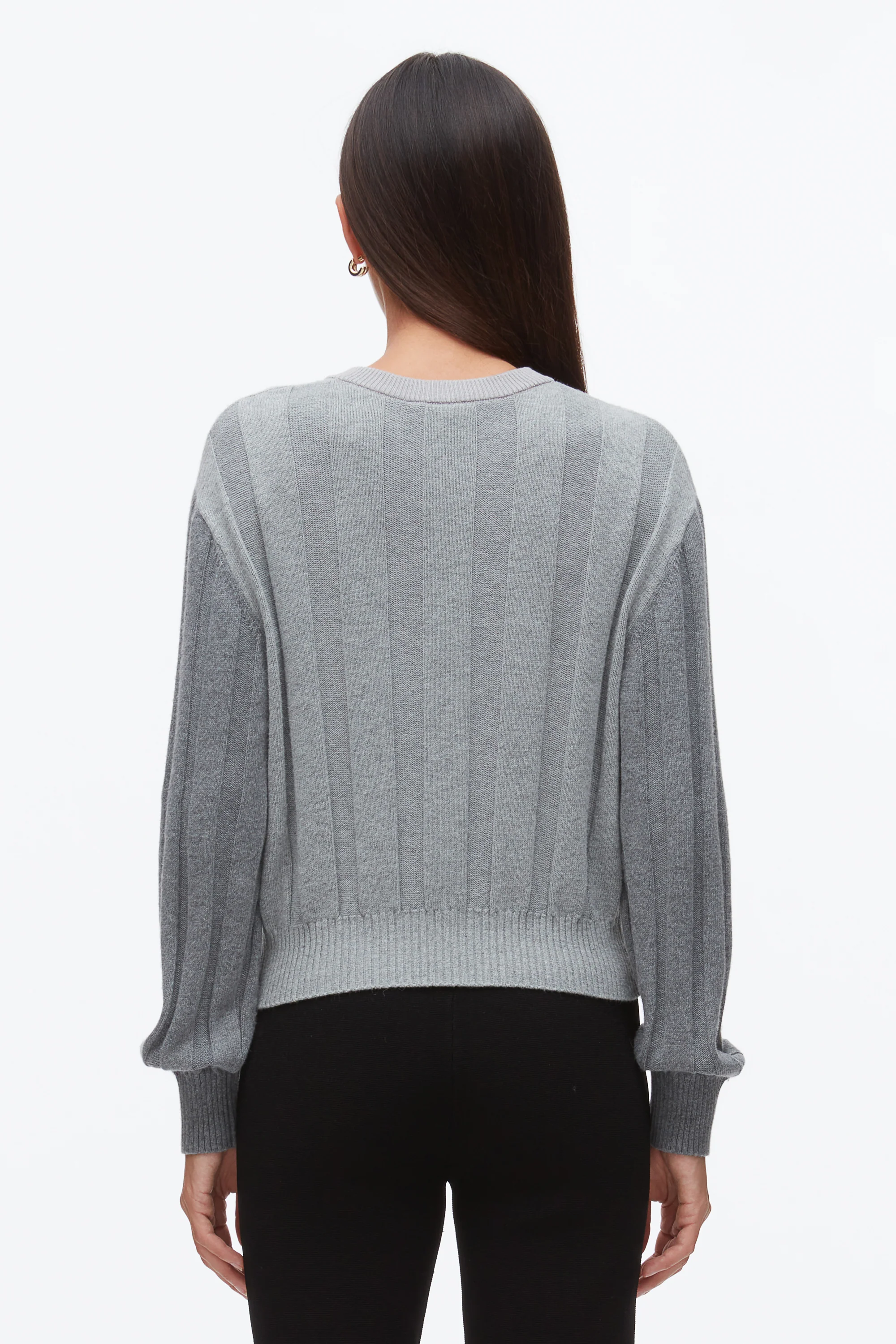 Mix Cable Crew Neck Cardigan - Image 5