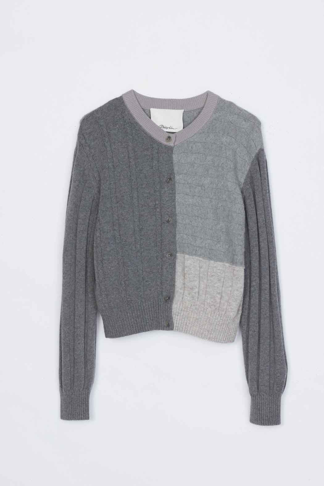 Mix Cable Crew Neck Cardigan - Image 7