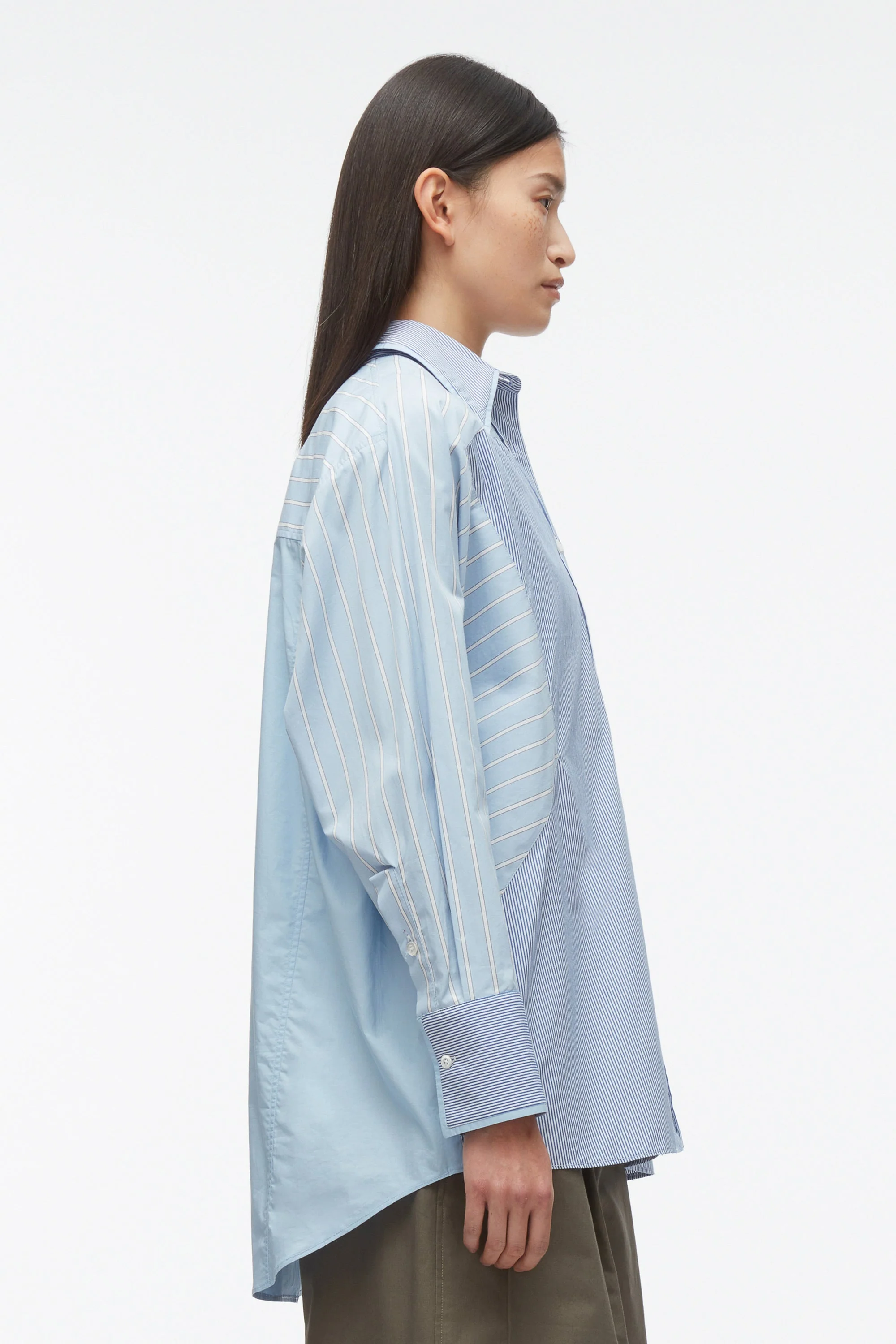 Mixed Stripe Oversized Shirt - Image 3