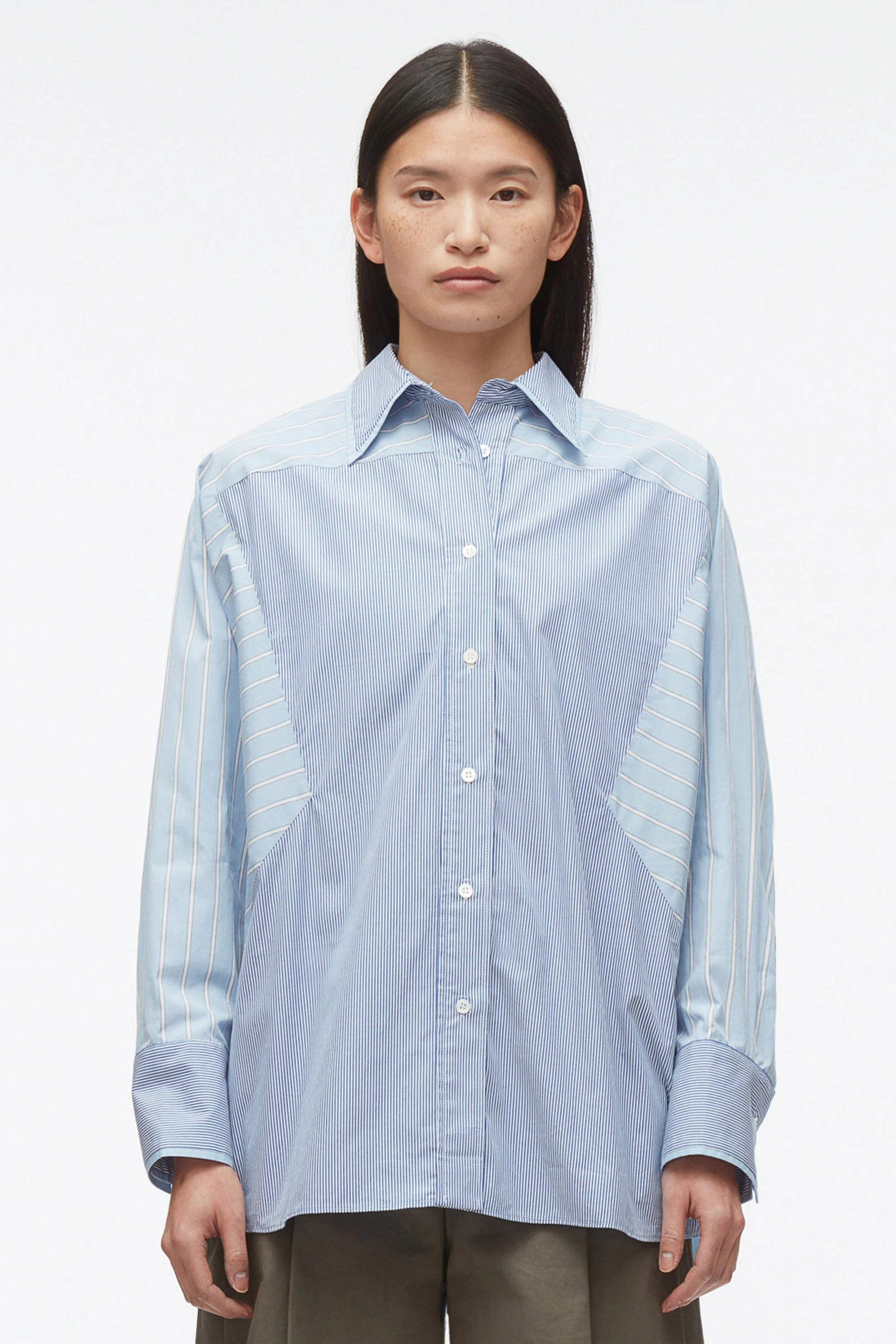 Mixed Stripe Oversized Shirt - Image 5