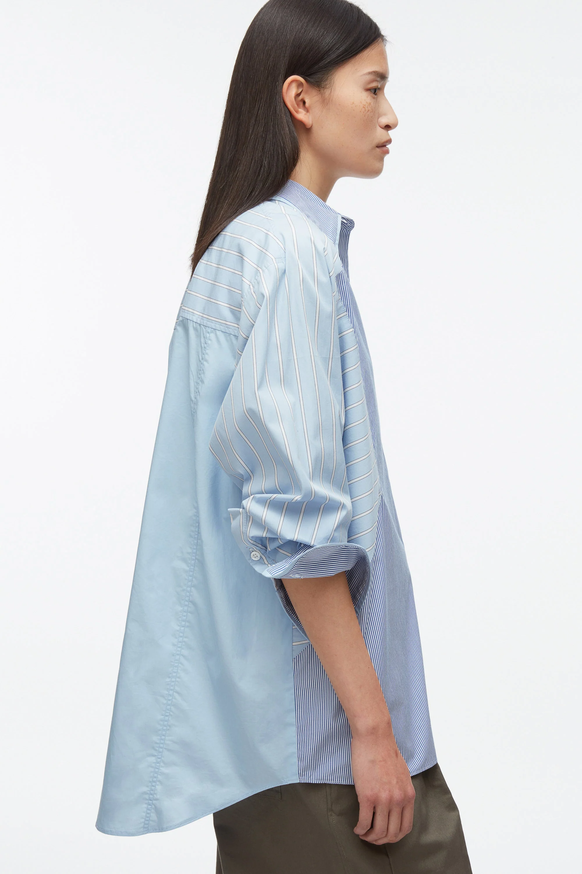 Mixed Stripe Oversized Shirt - Image 6