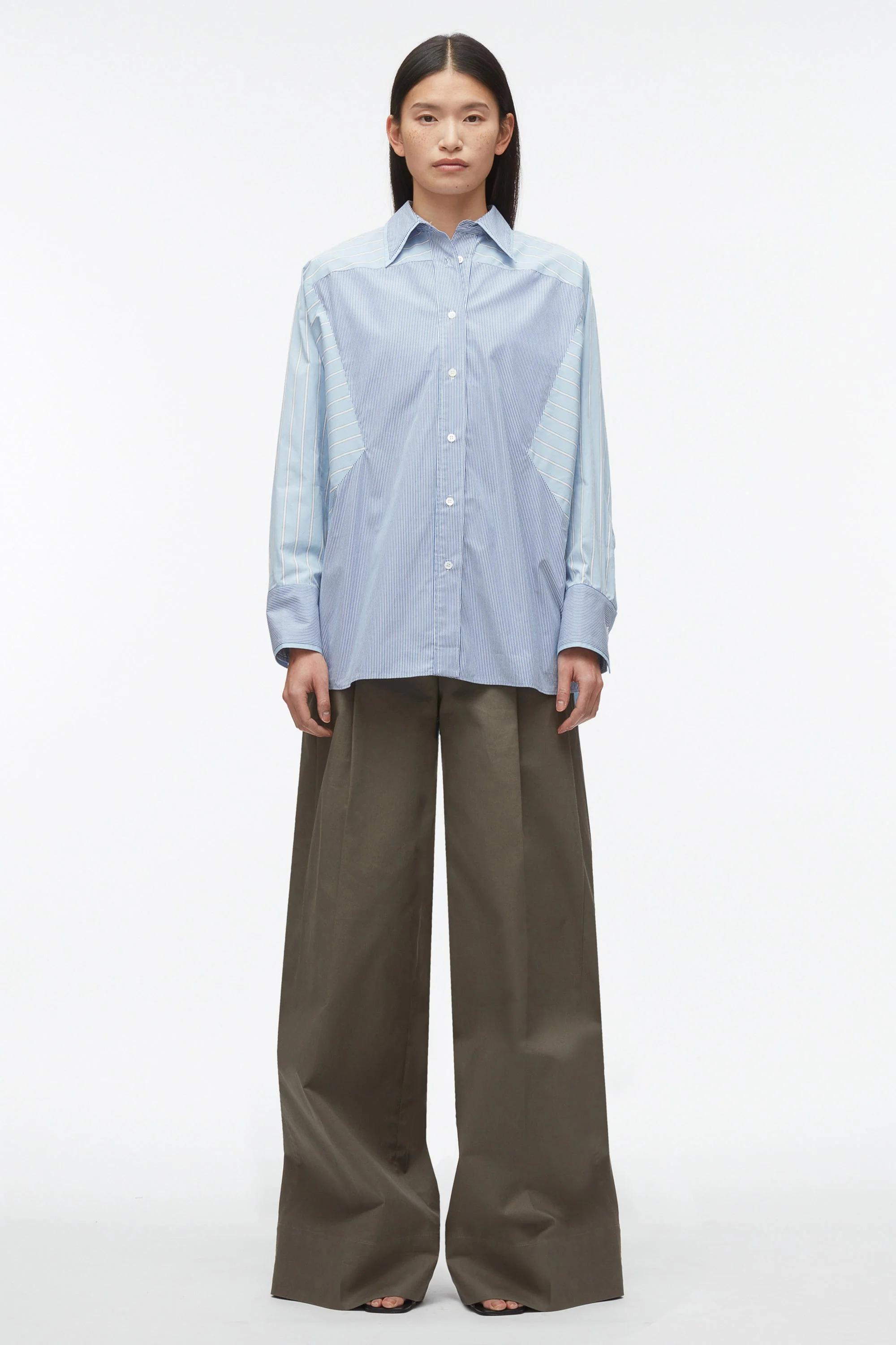 Mixed Stripe Oversized Shirt - Image 7