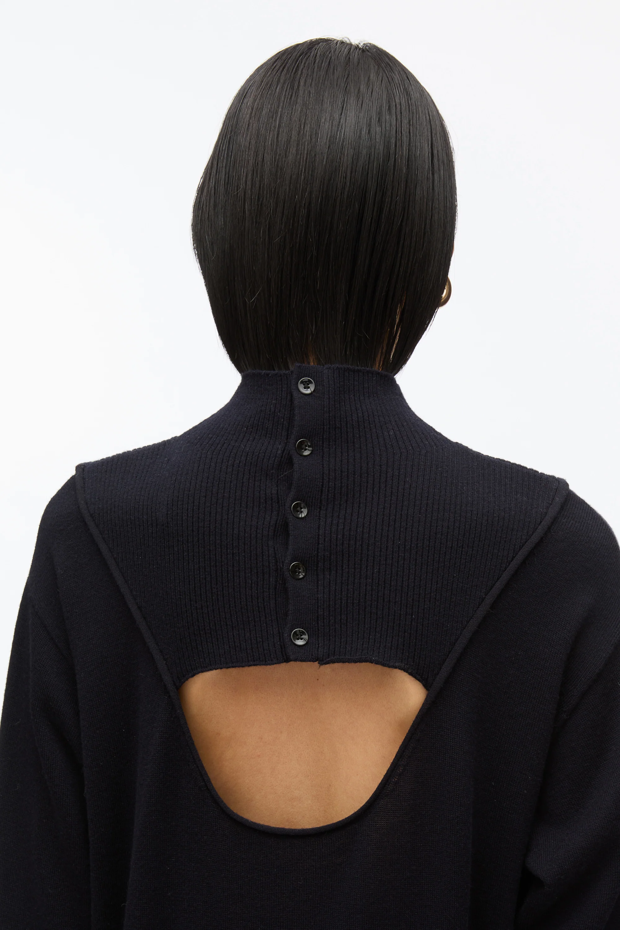 Mockneck Knit Dress with Lace Inlay - Image 6