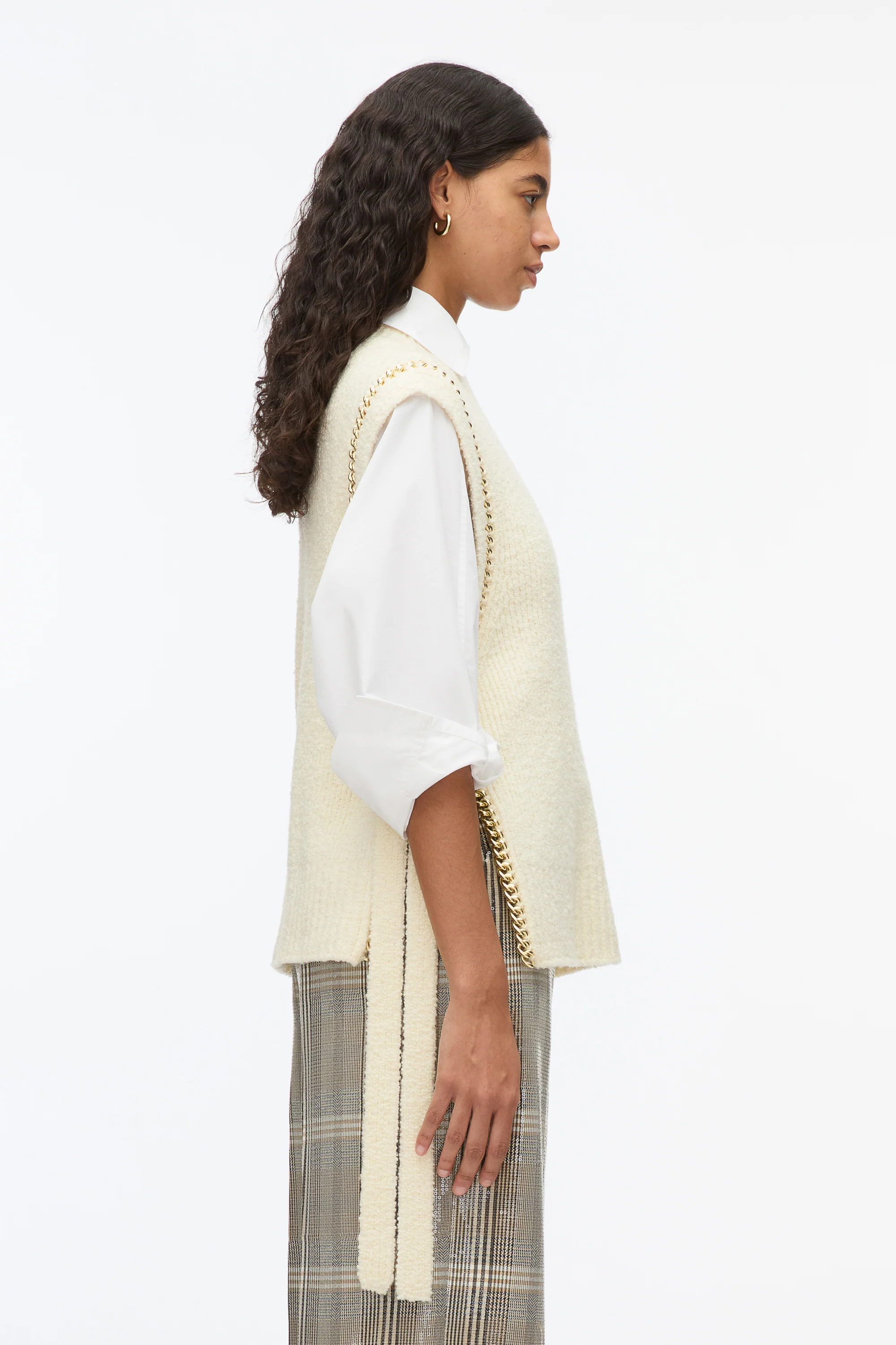 Chainlink Bouclé Mockneck Vest - Image 3