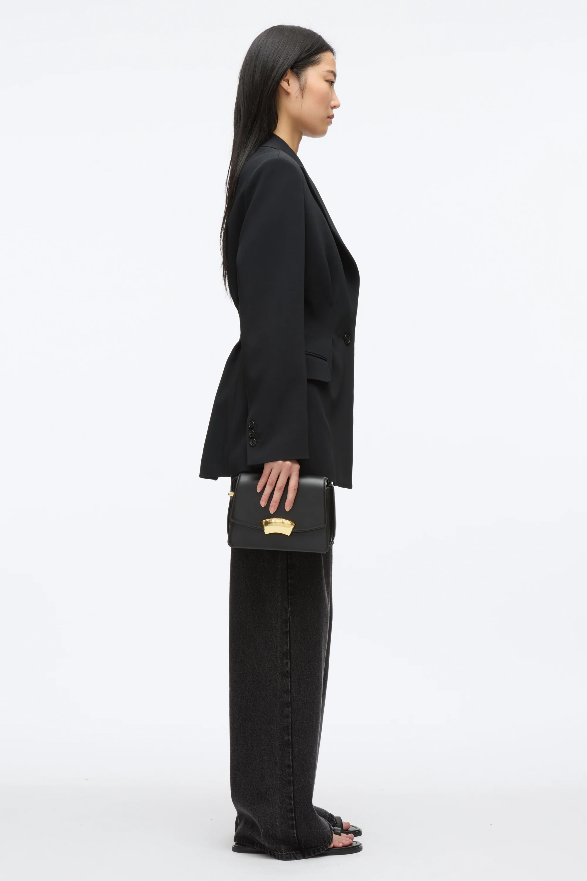 Modern Tailoring Cinched Blazer wtih Set in Bra - Image 3
