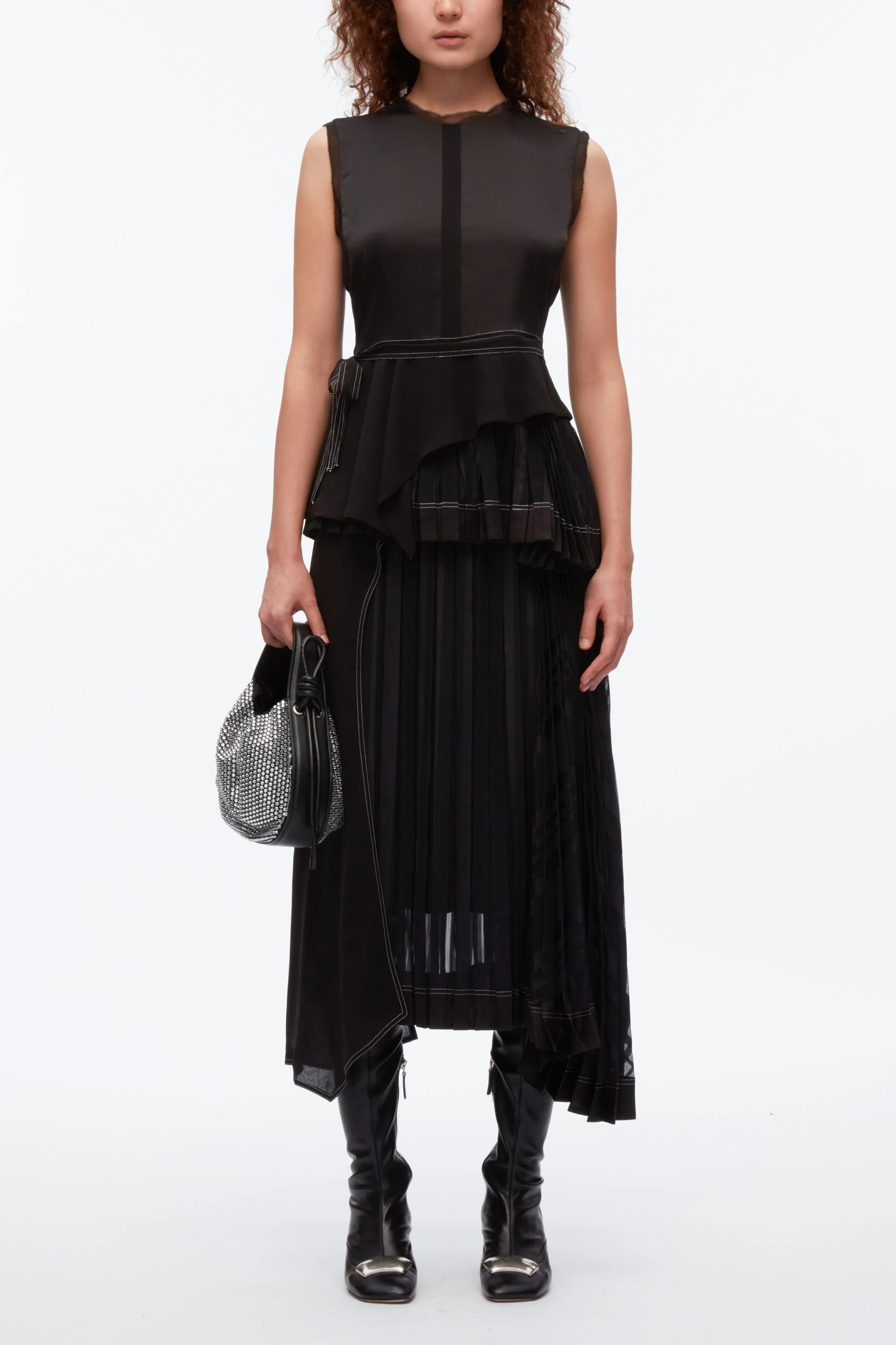 Pleated Sleeveless Top