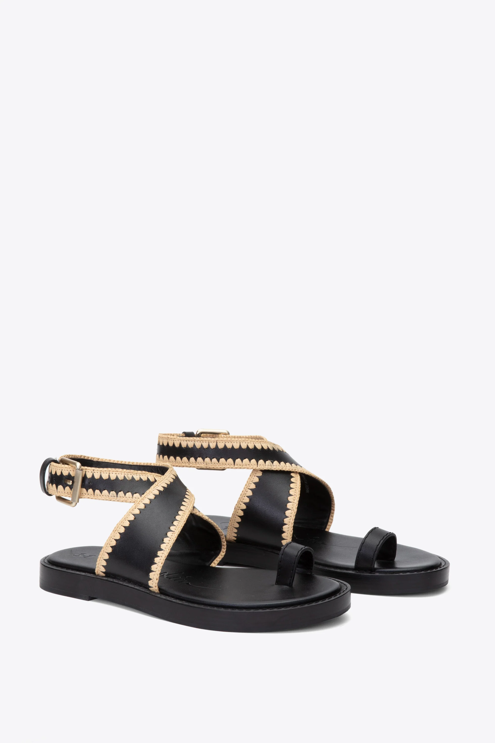 Naya Raffia Ankle Wrap Sandal - Image 2