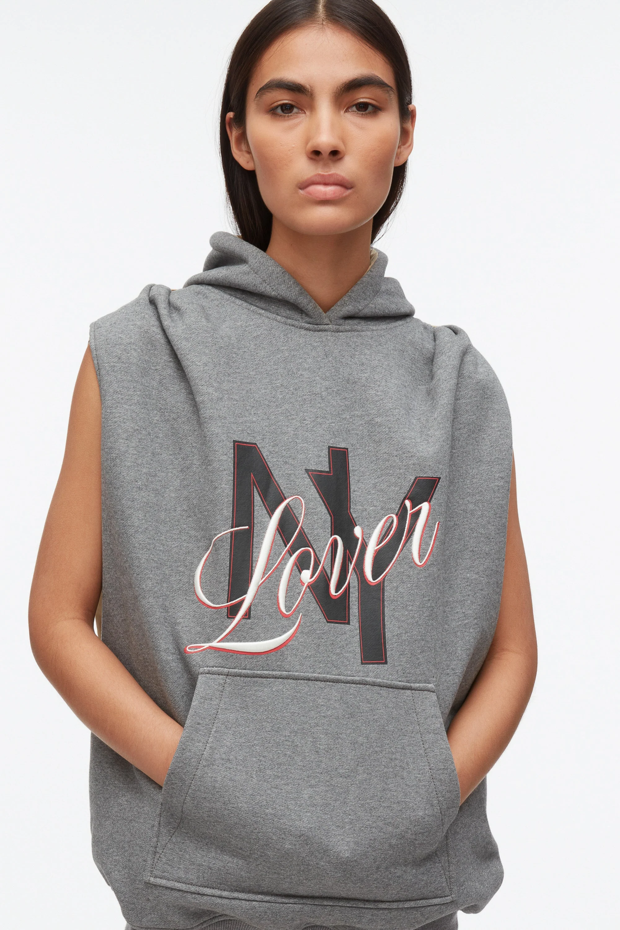 NY Lover Reversible Sleeveless Hoodie - Image 2
