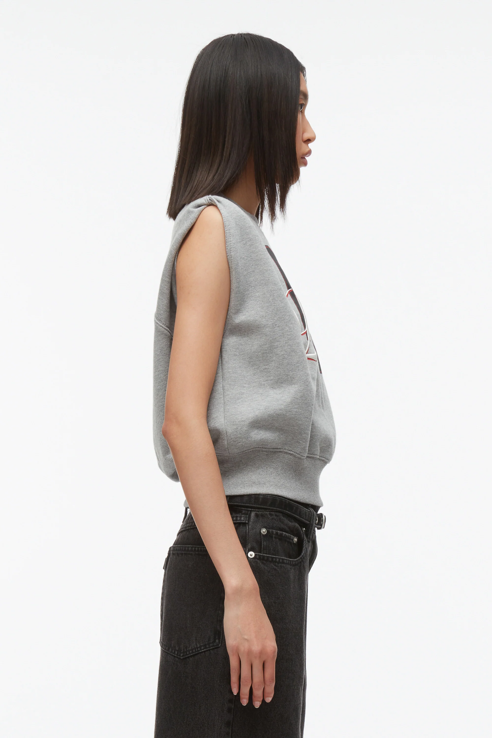 NY Lover Sleeveless Cropped Sweatshirt - Image 8