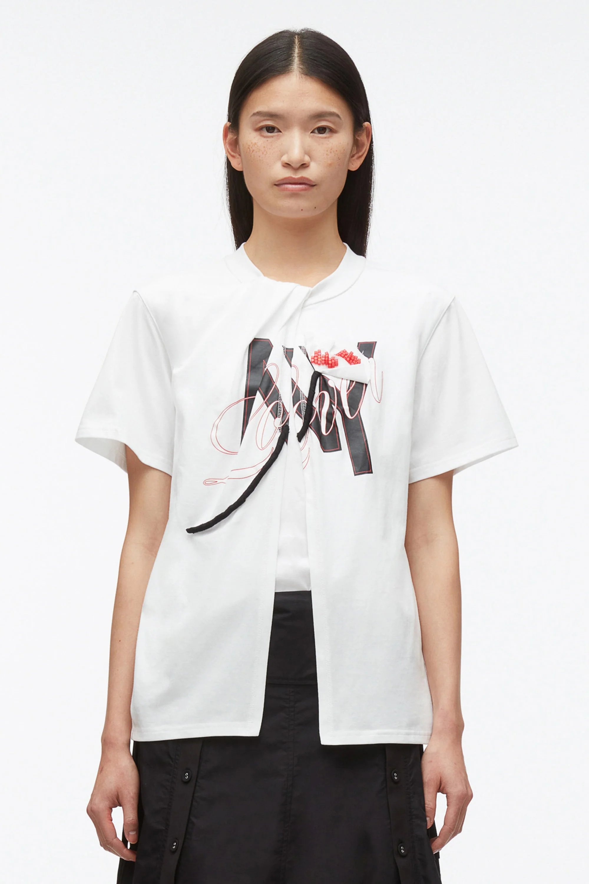 NY Lover Sliced Tee with Poppy Embroidery - Image 8