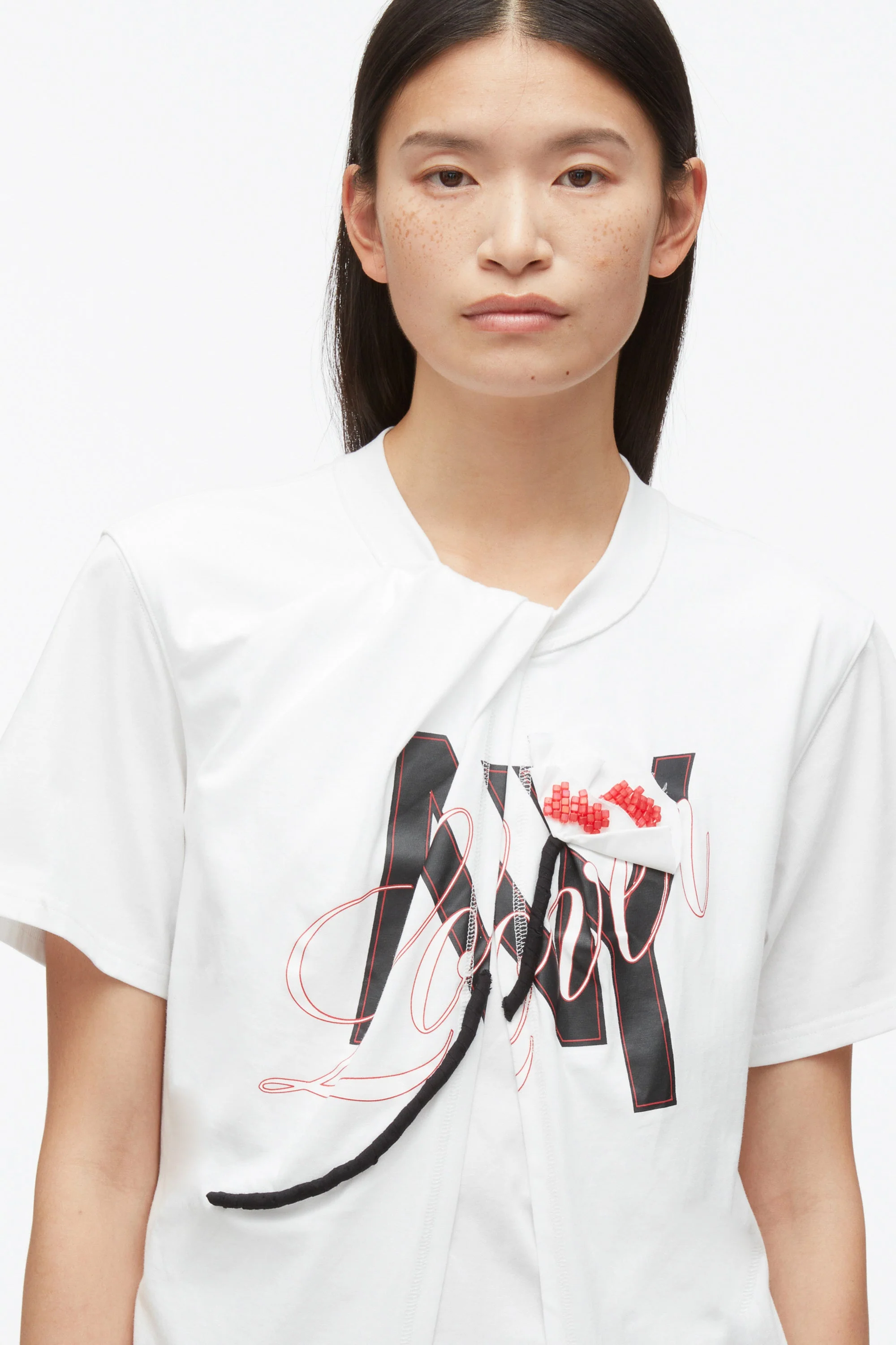NY Lover Sliced Tee with Poppy Embroidery - Image 11