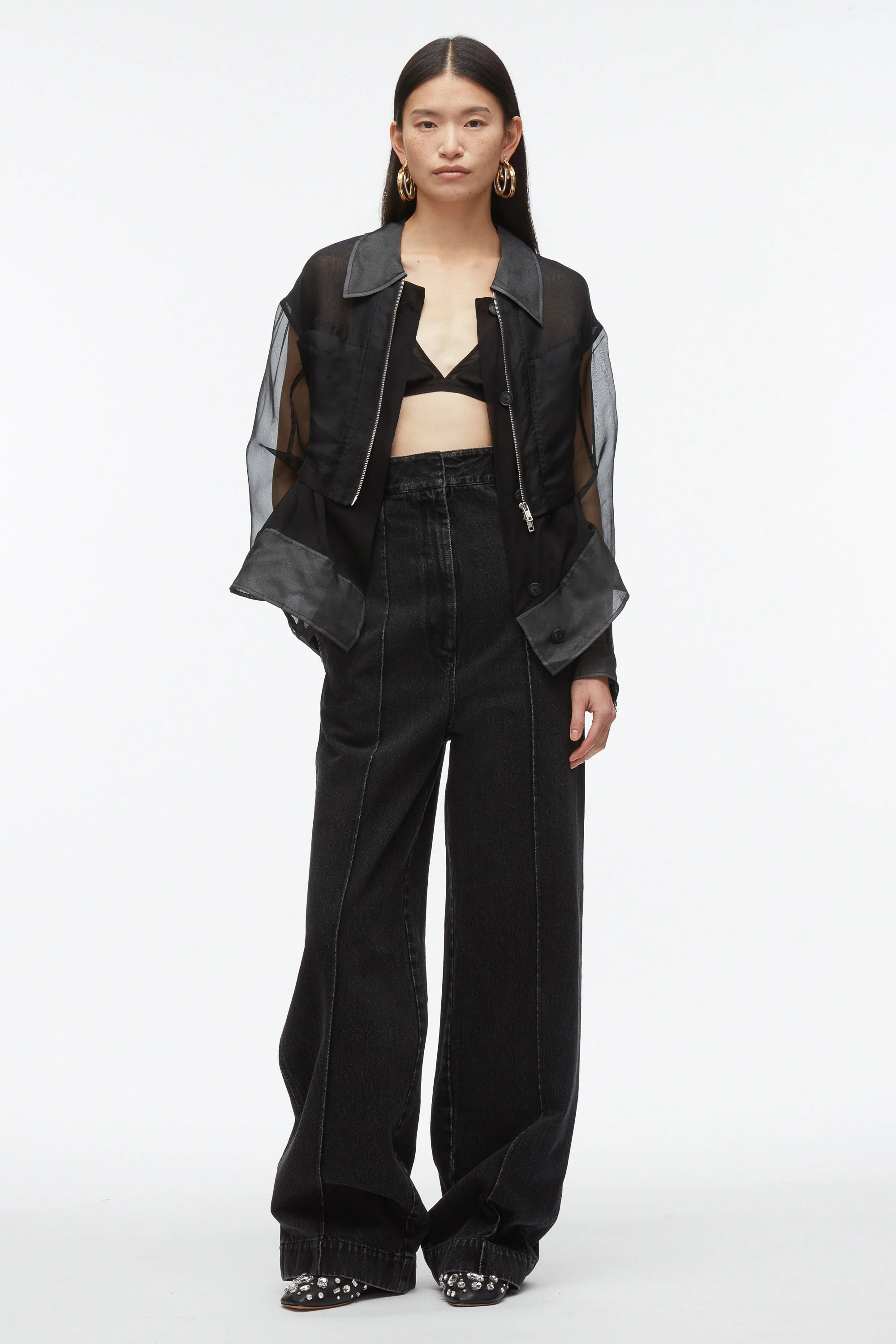 Organza Belted Flounce Utility Jacket - Image 7