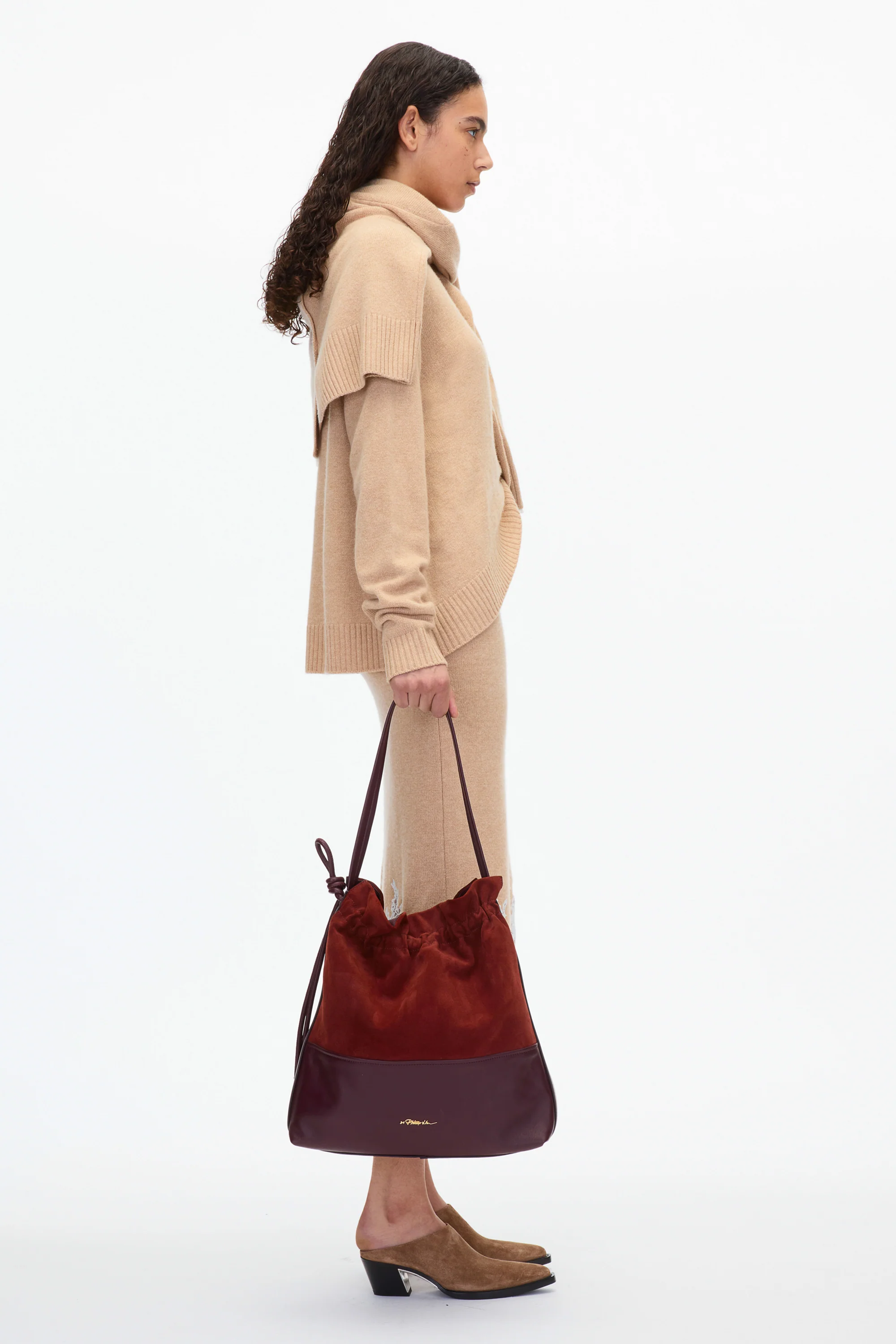 Aubergine Brick Origami Tote - Image 2
