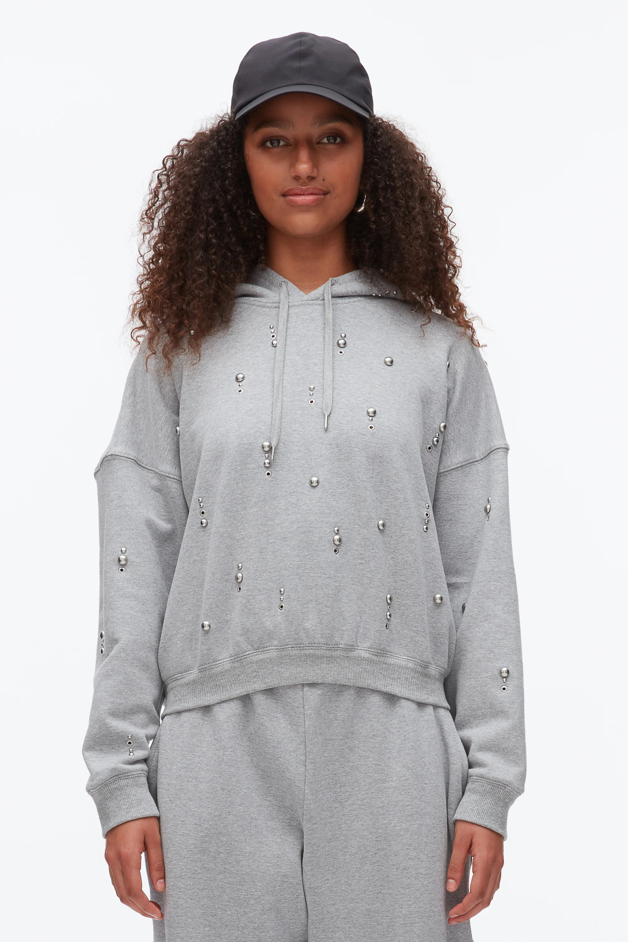 Stud Embellished Oversized Hoodie - Image 3