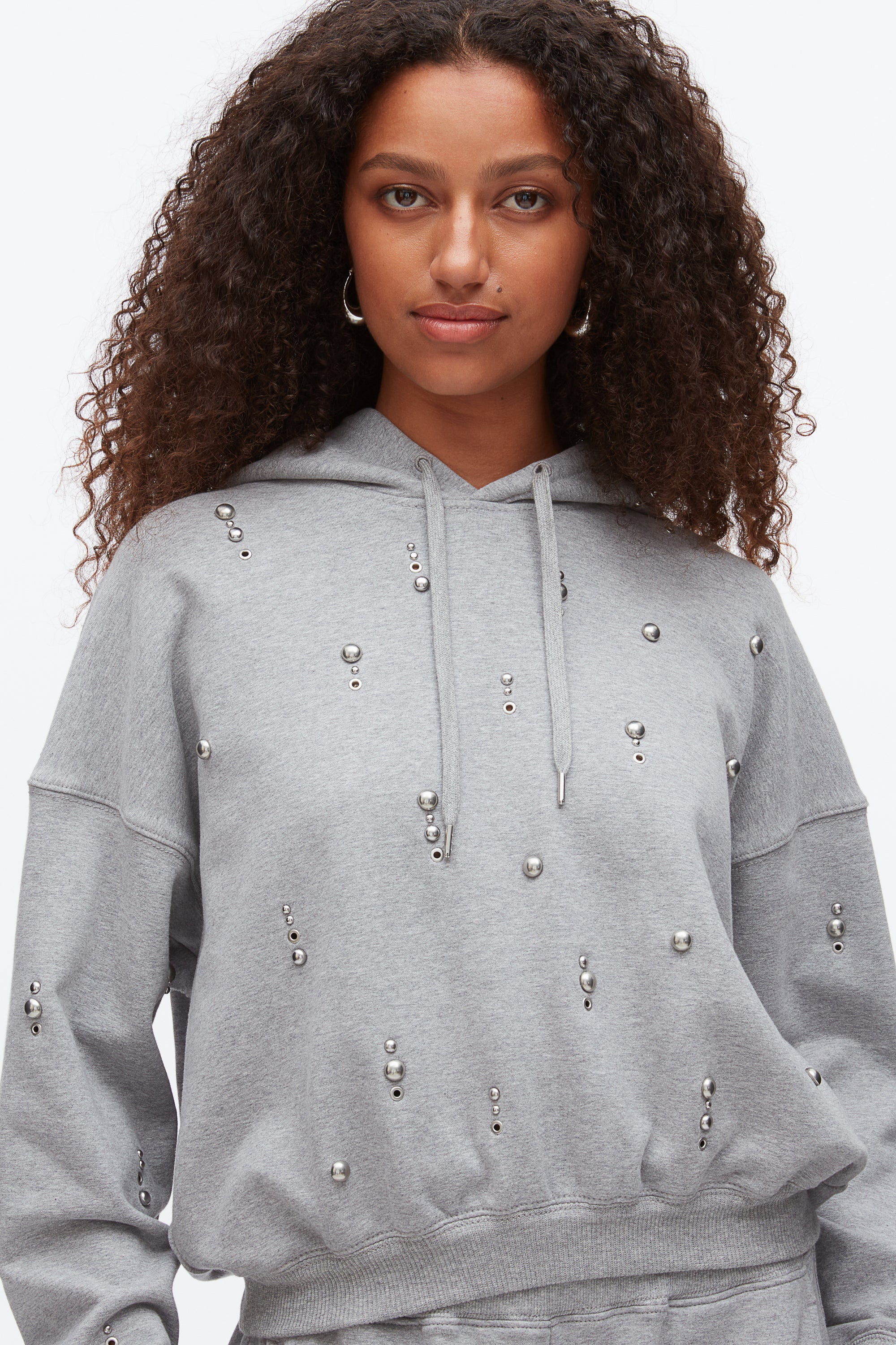 Stud Embellished Oversized Hoodie - Image 6