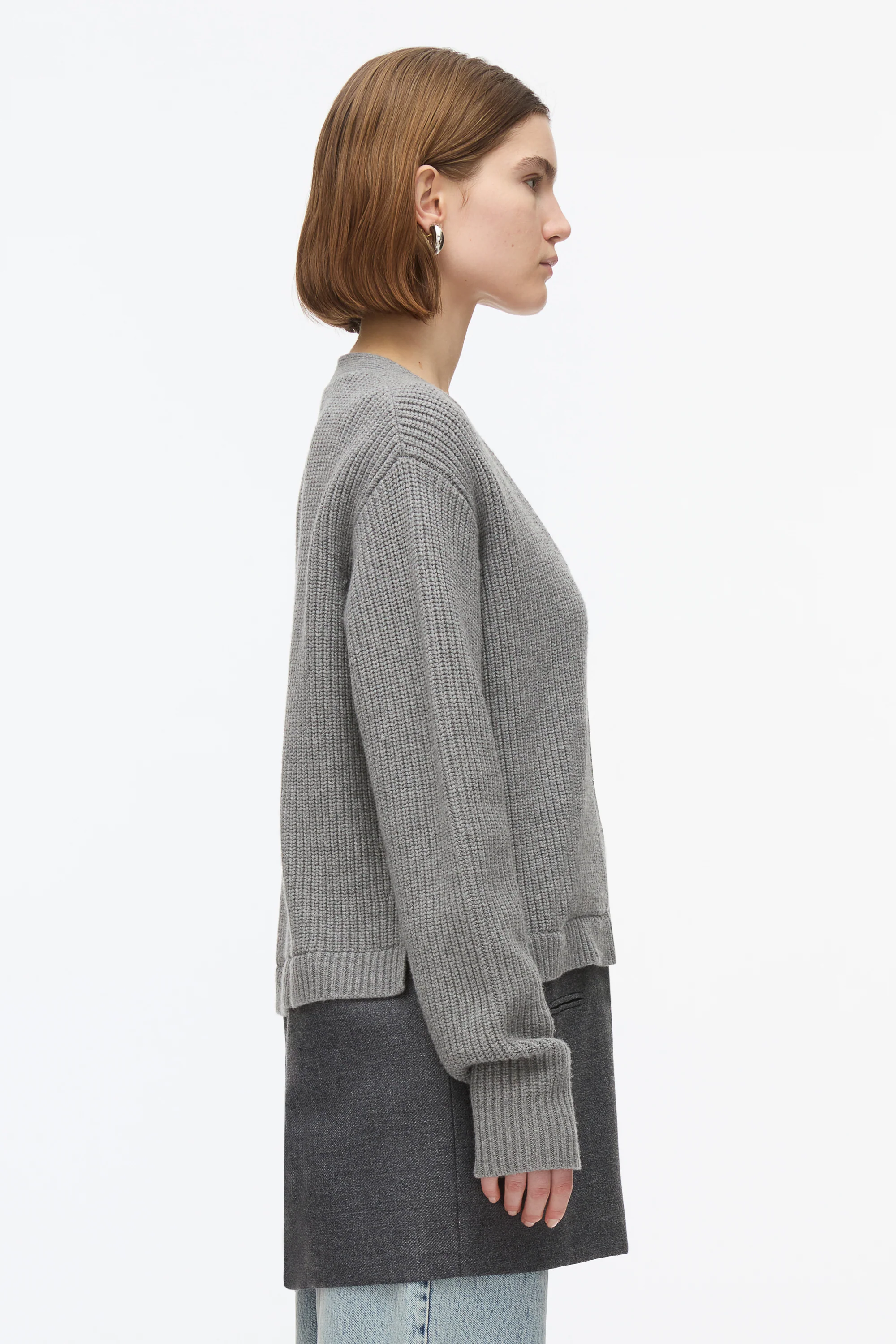 Hybrid Cardigan with Blazer Hem - Image 4