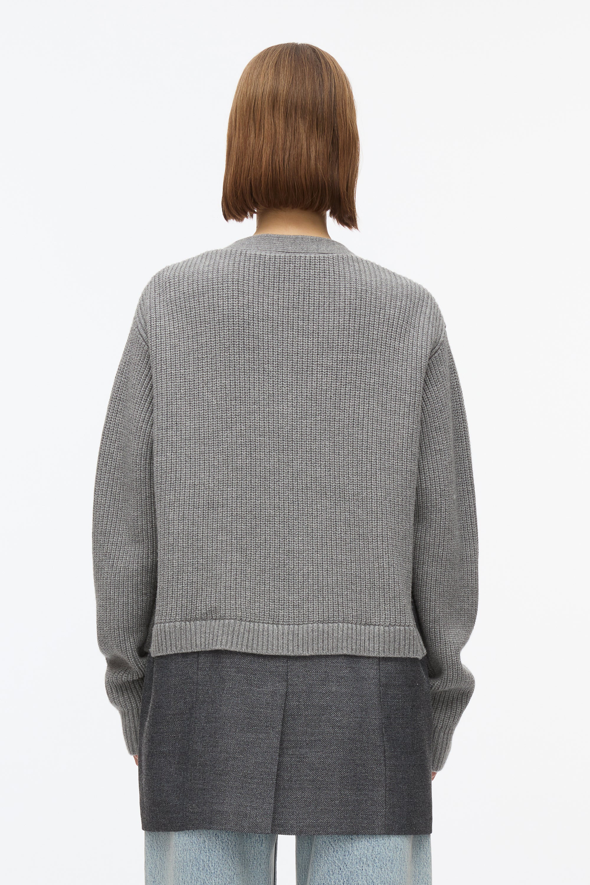 Hybrid Cardigan with Blazer Hem - Image 5