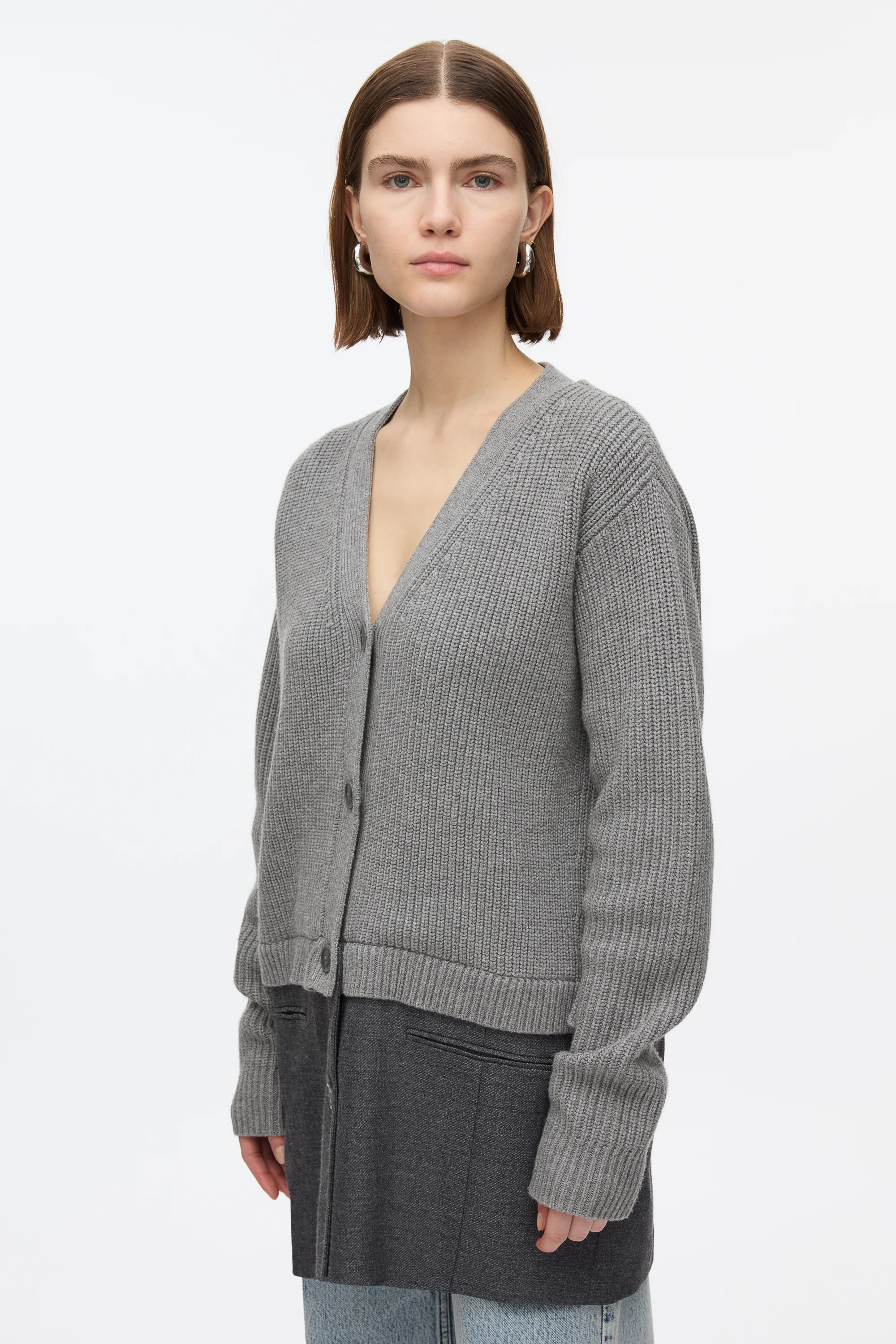 Hybrid Cardigan with Blazer Hem - Image 6