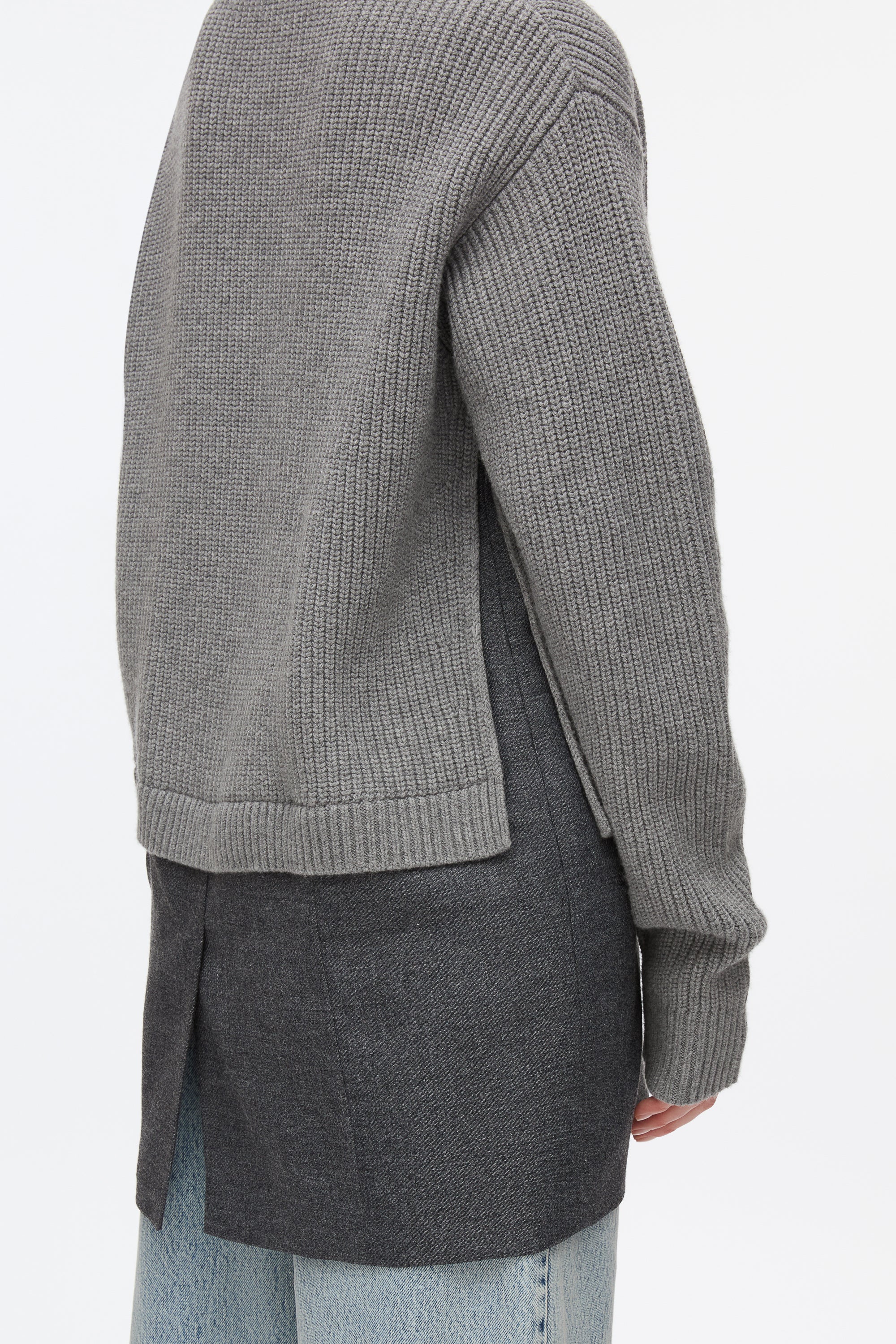 Hybrid Cardigan with Blazer Hem - Image 8