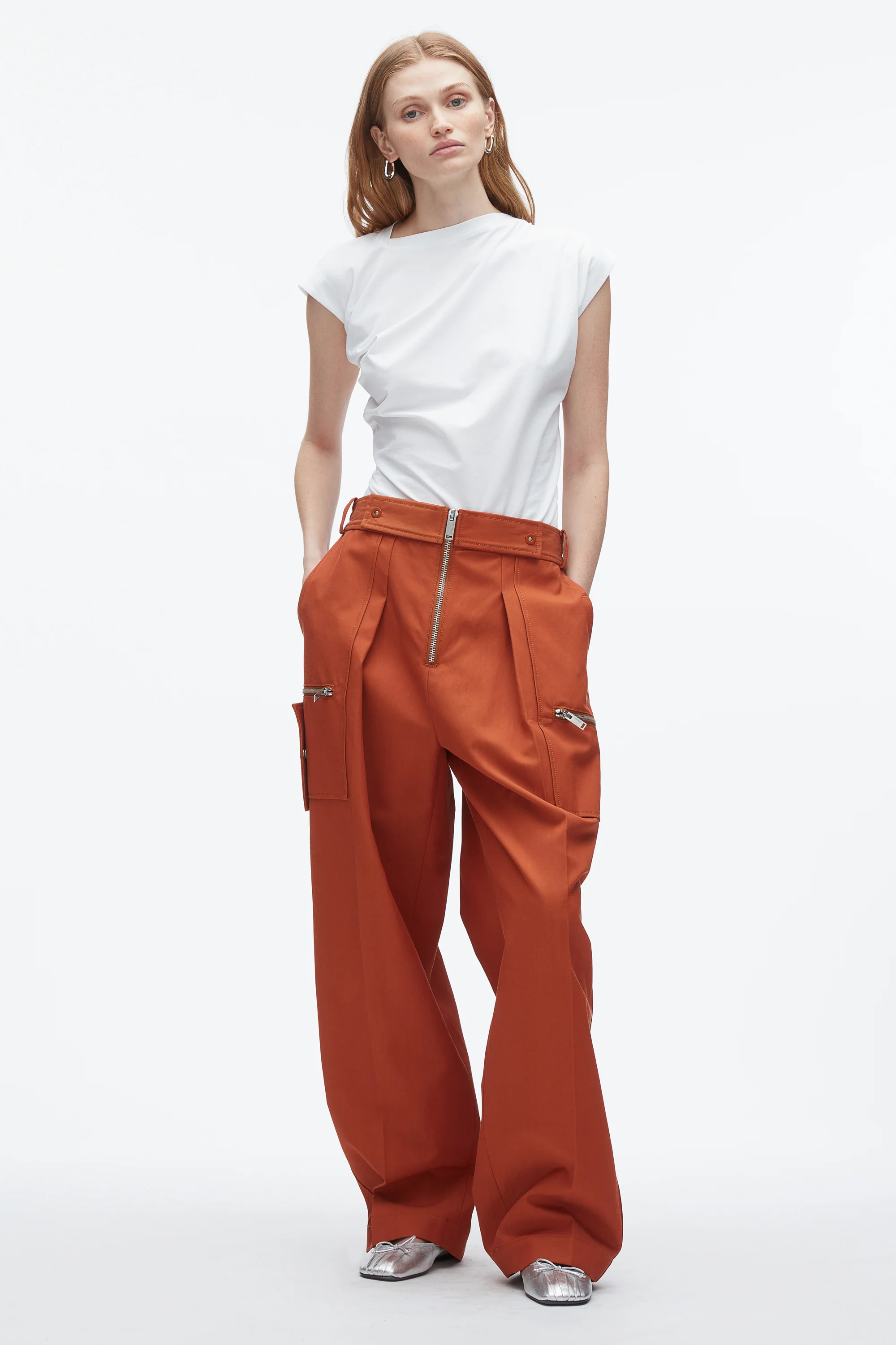 Double Zip Wide Leg Pant