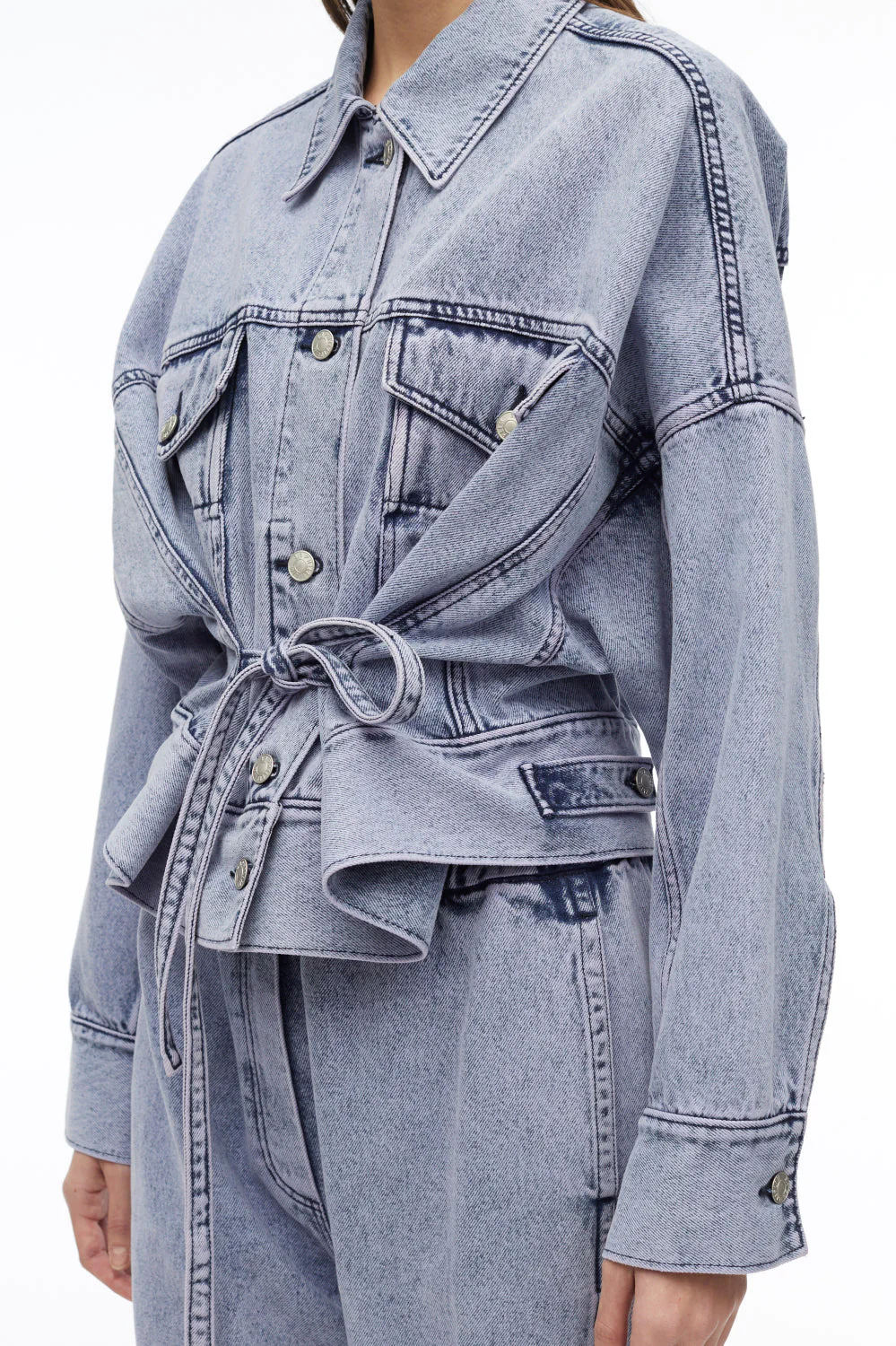 Overdyed Denim Boxy Jacket - Image 3