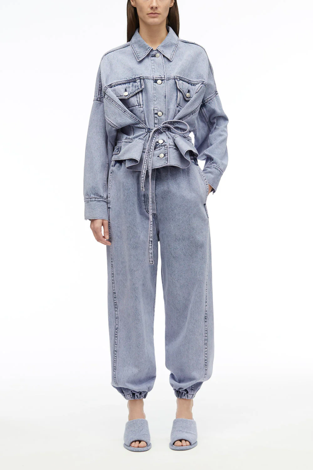Overdyed Denim Boxy Jacket - Image 4