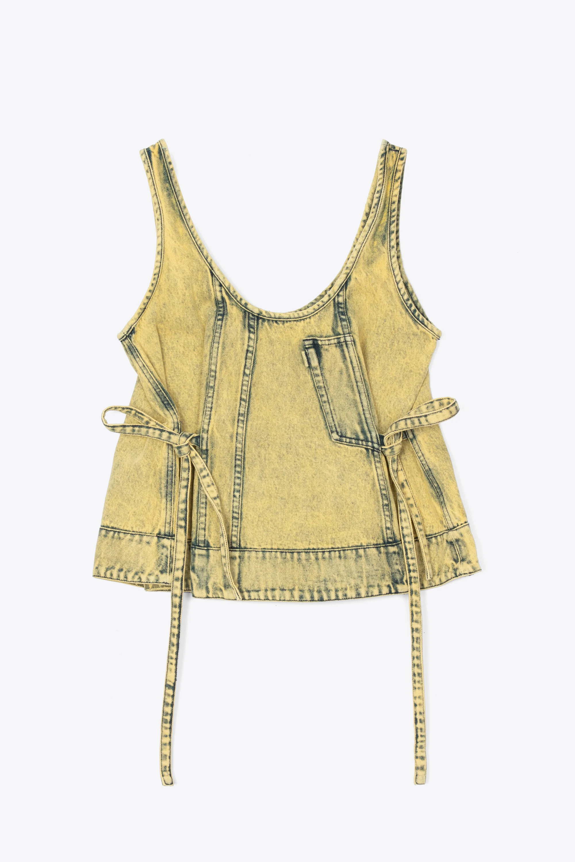 Denim Tank with Side Ties