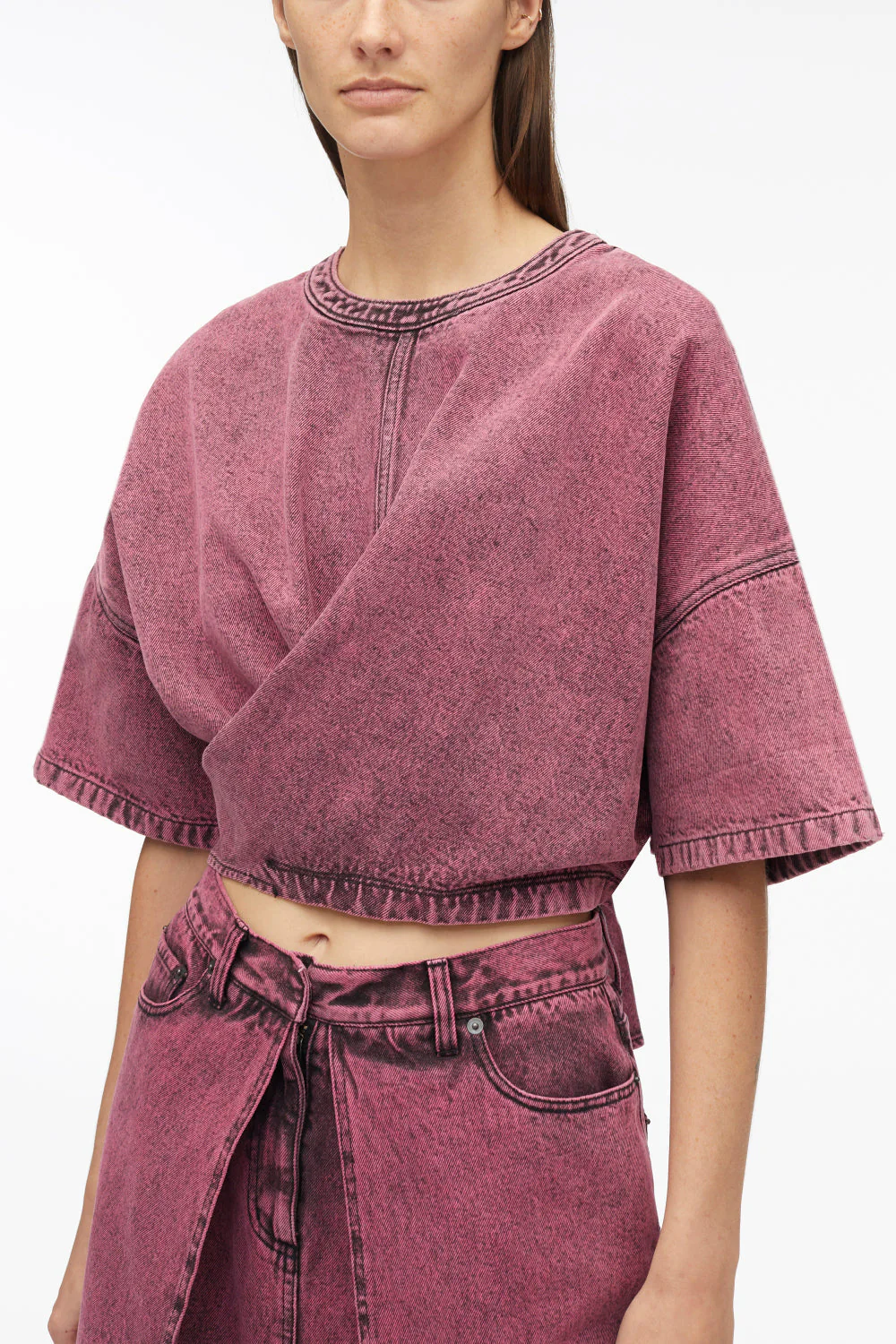 Denim Twisted Tie-Back Top - Image 10