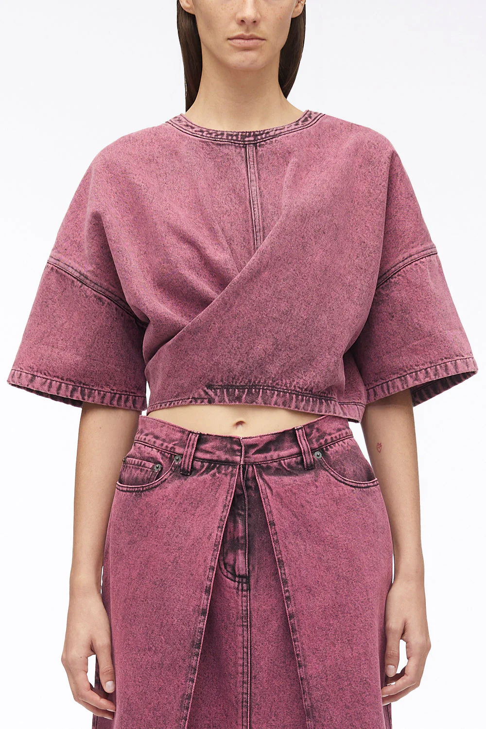 Denim Twisted Tie-Back Top - Image 7