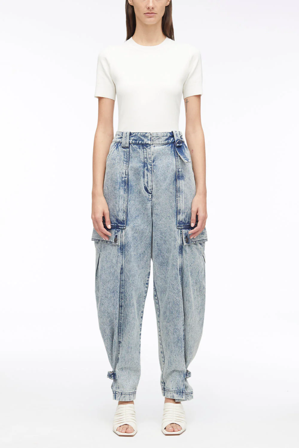 Overdyed Denim Utility Jeans