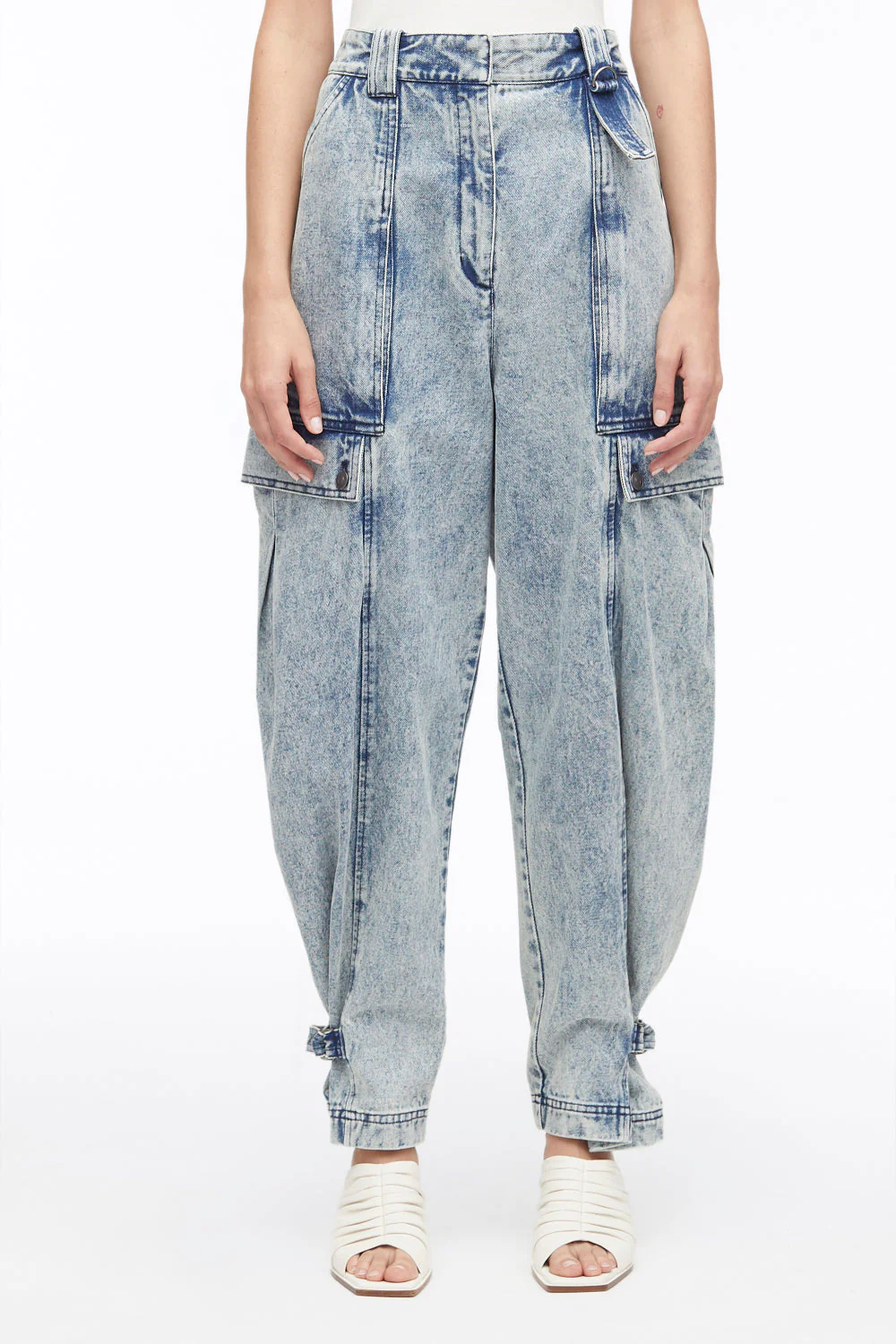 Overdyed Denim Utility Jeans - Image 2