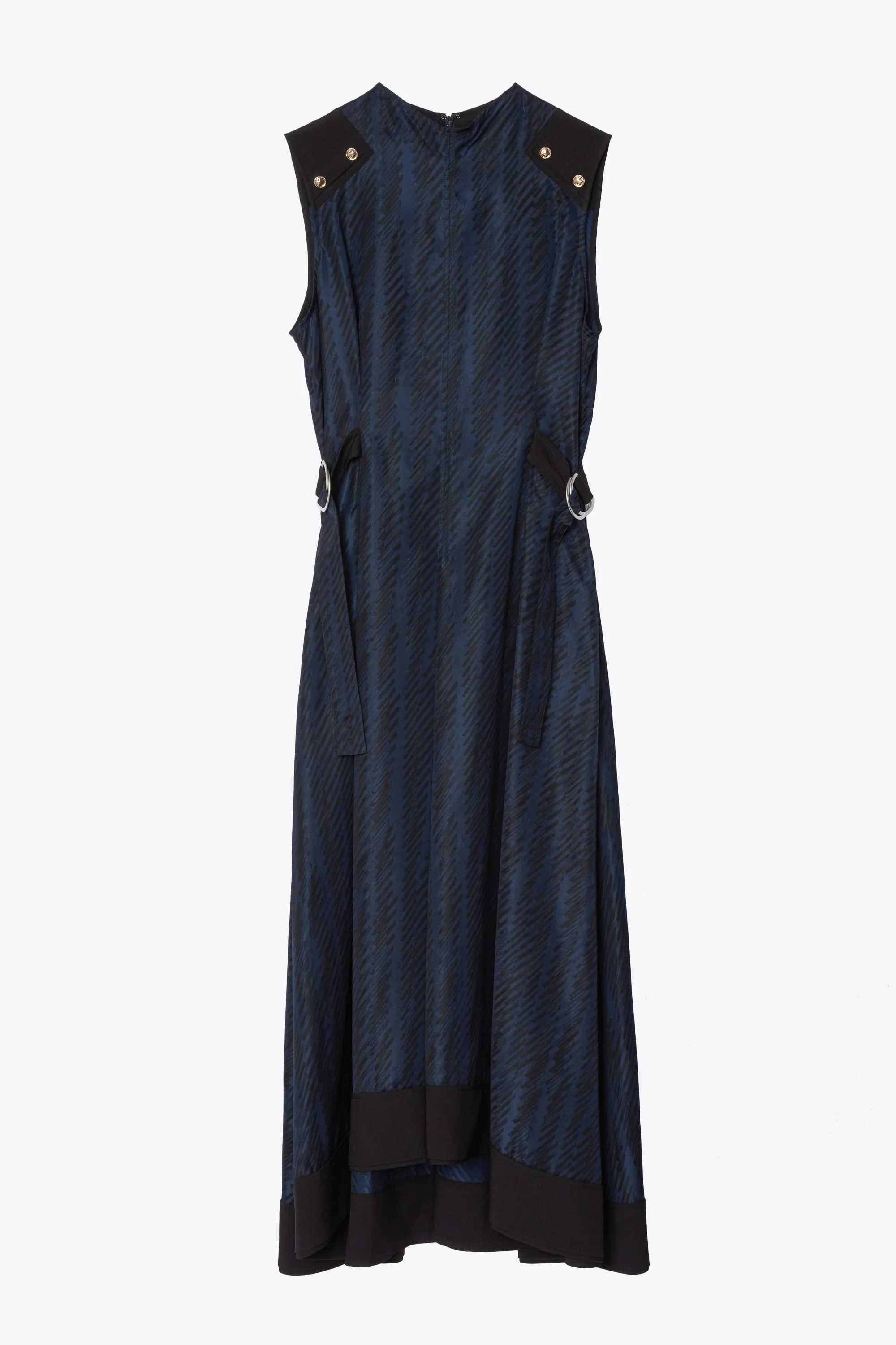 Jacquard Combo Sleeveless Dress