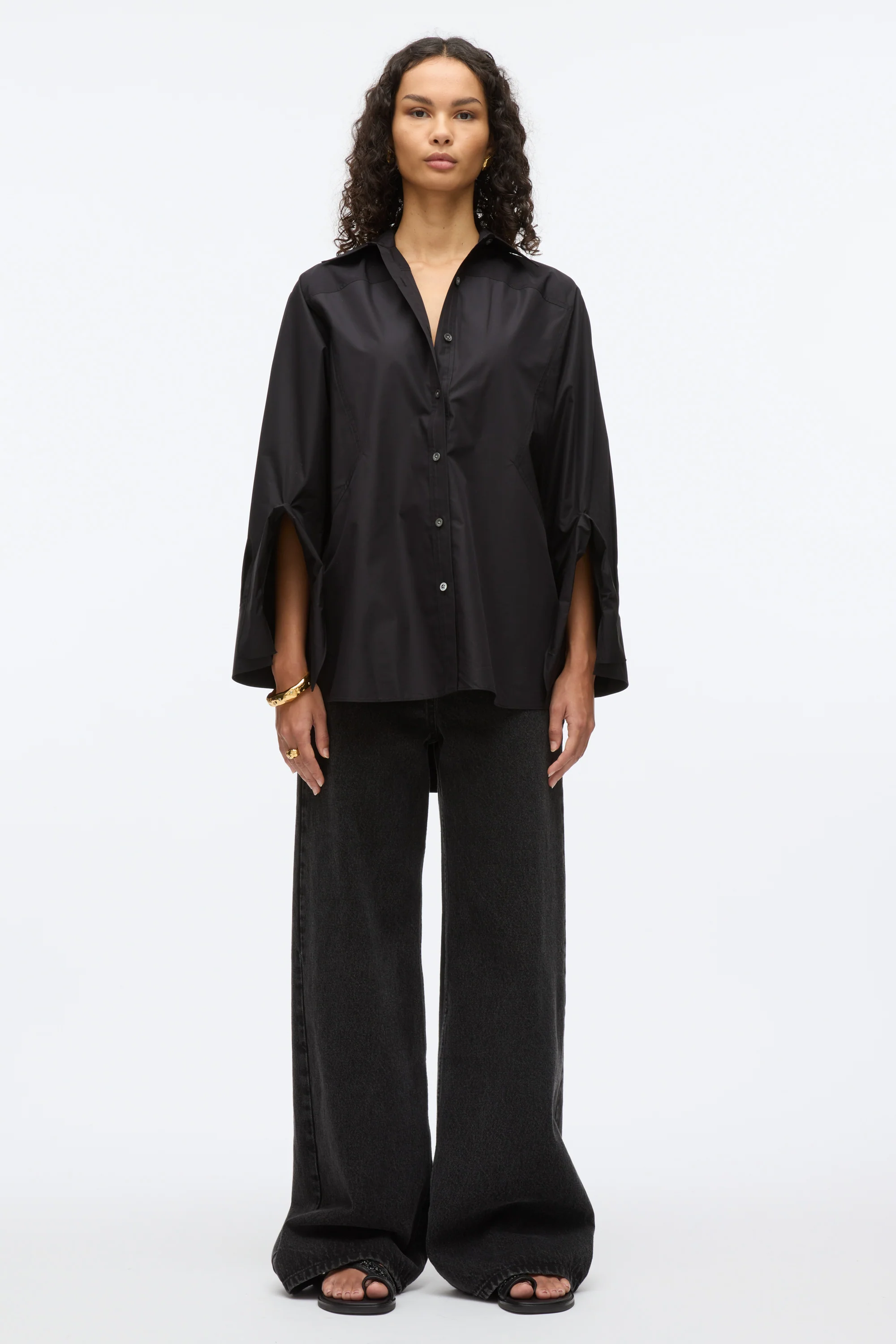Oversize Shirt with Cascade Cuff - Image 7