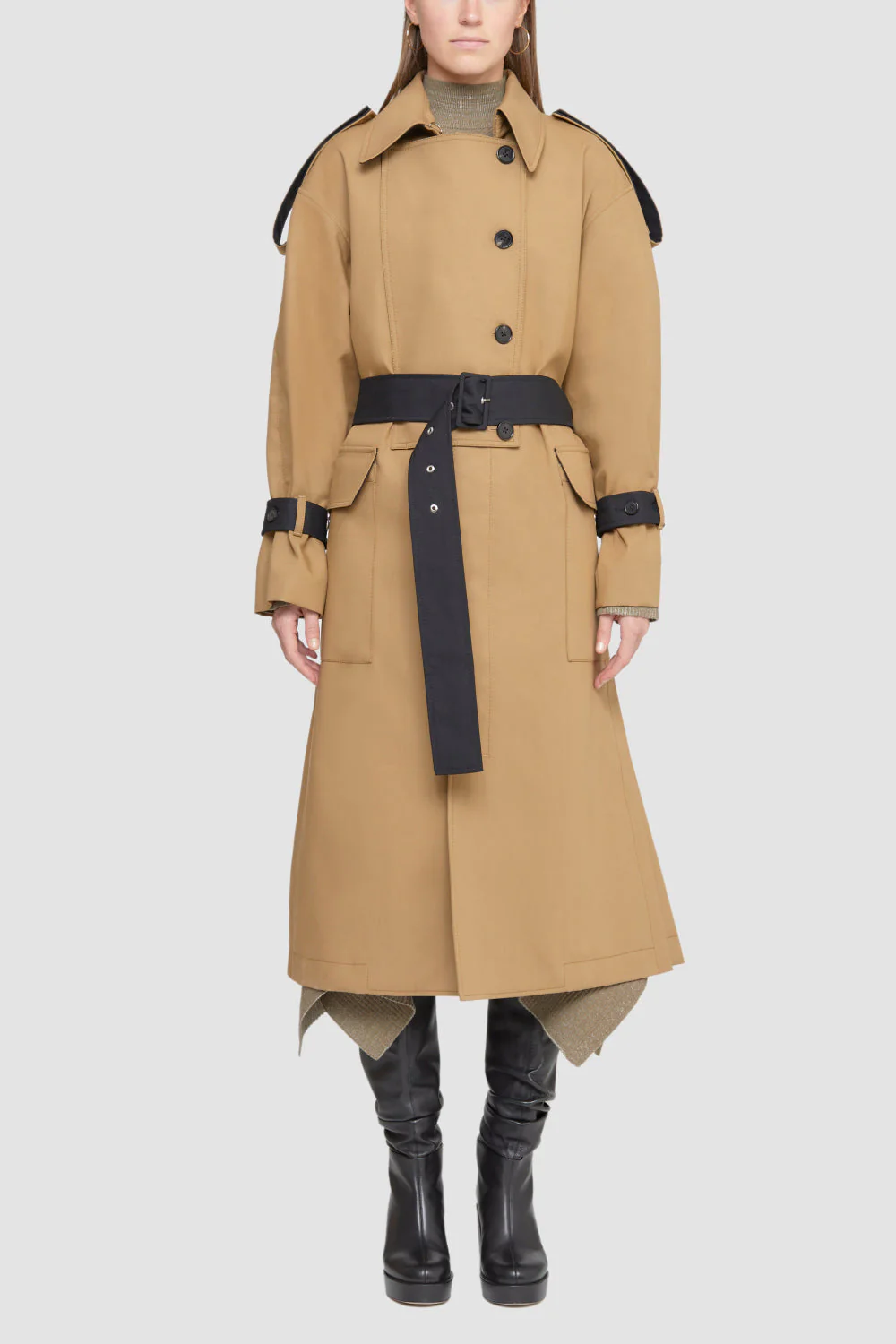 Oversized Bonded Cotton Trench - Image 3