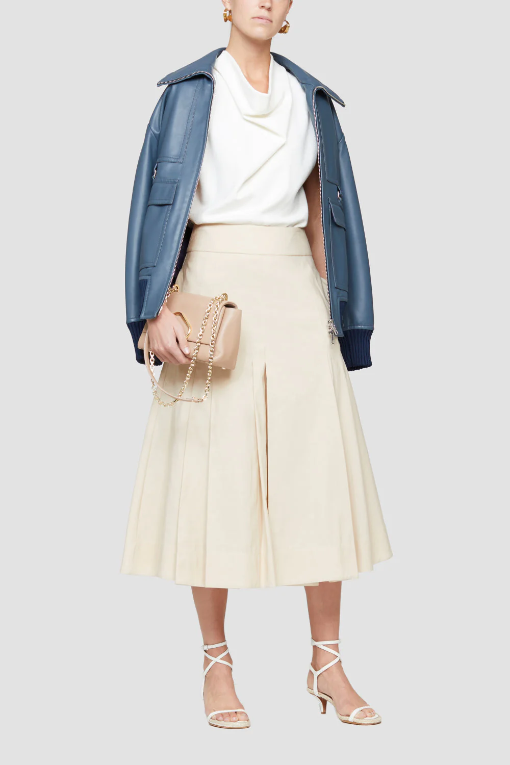 Oversized Leather Bomber - Image 8