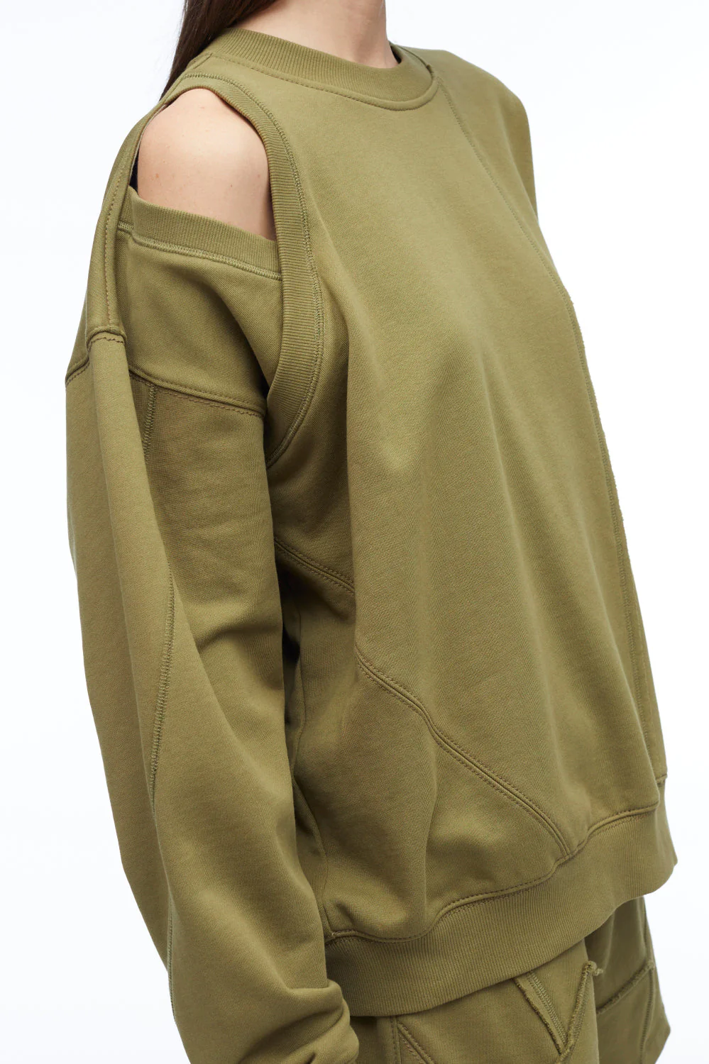 Oversized Patched Crewneck Sweatshirt - Image 3