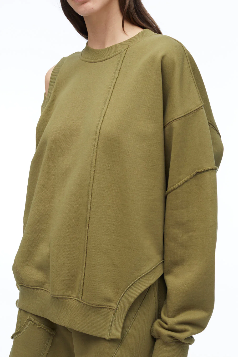 Oversized Patched Crewneck Sweatshirt - Image 4