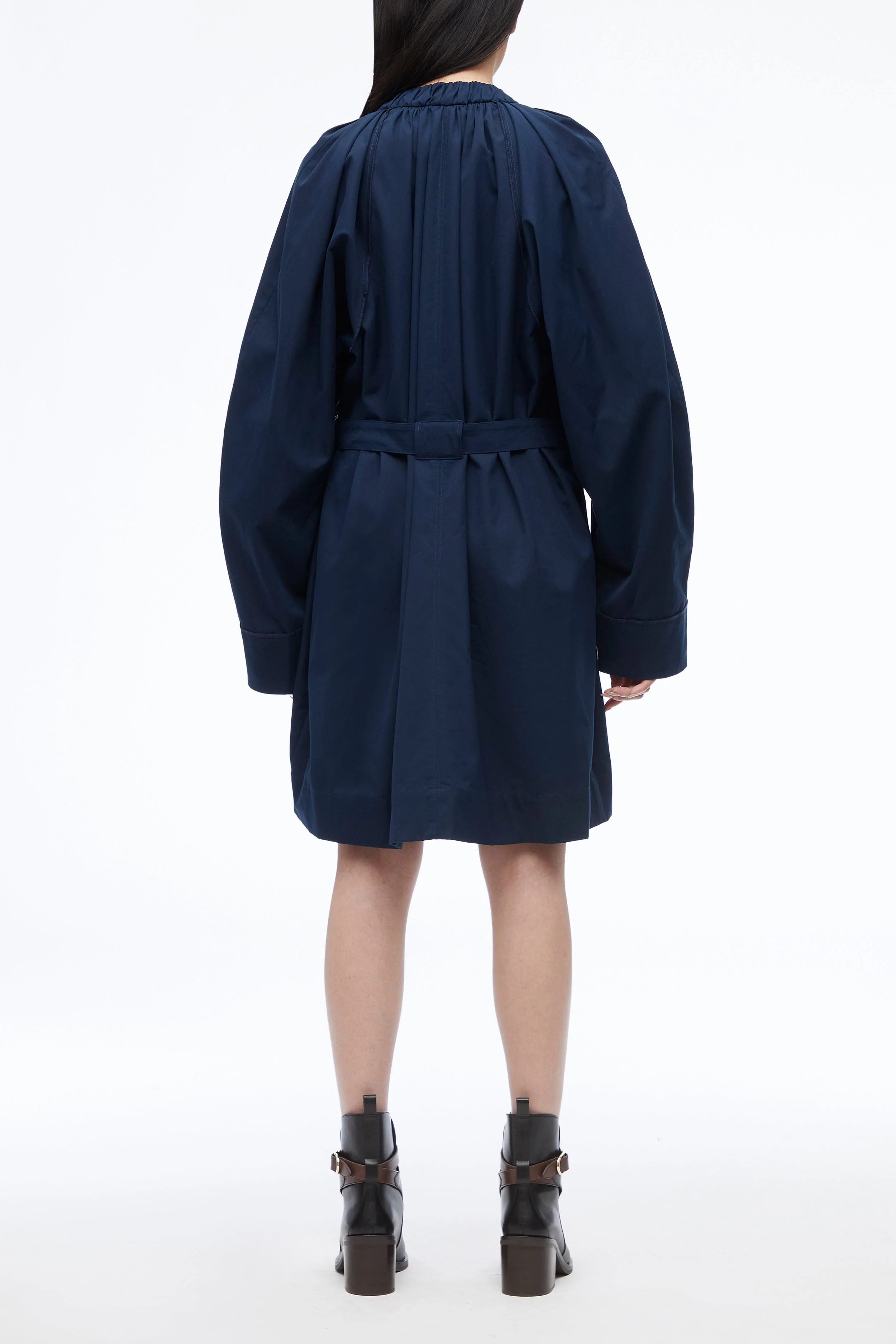 Oxford Cotton Blouson Utility Dress - Image 4