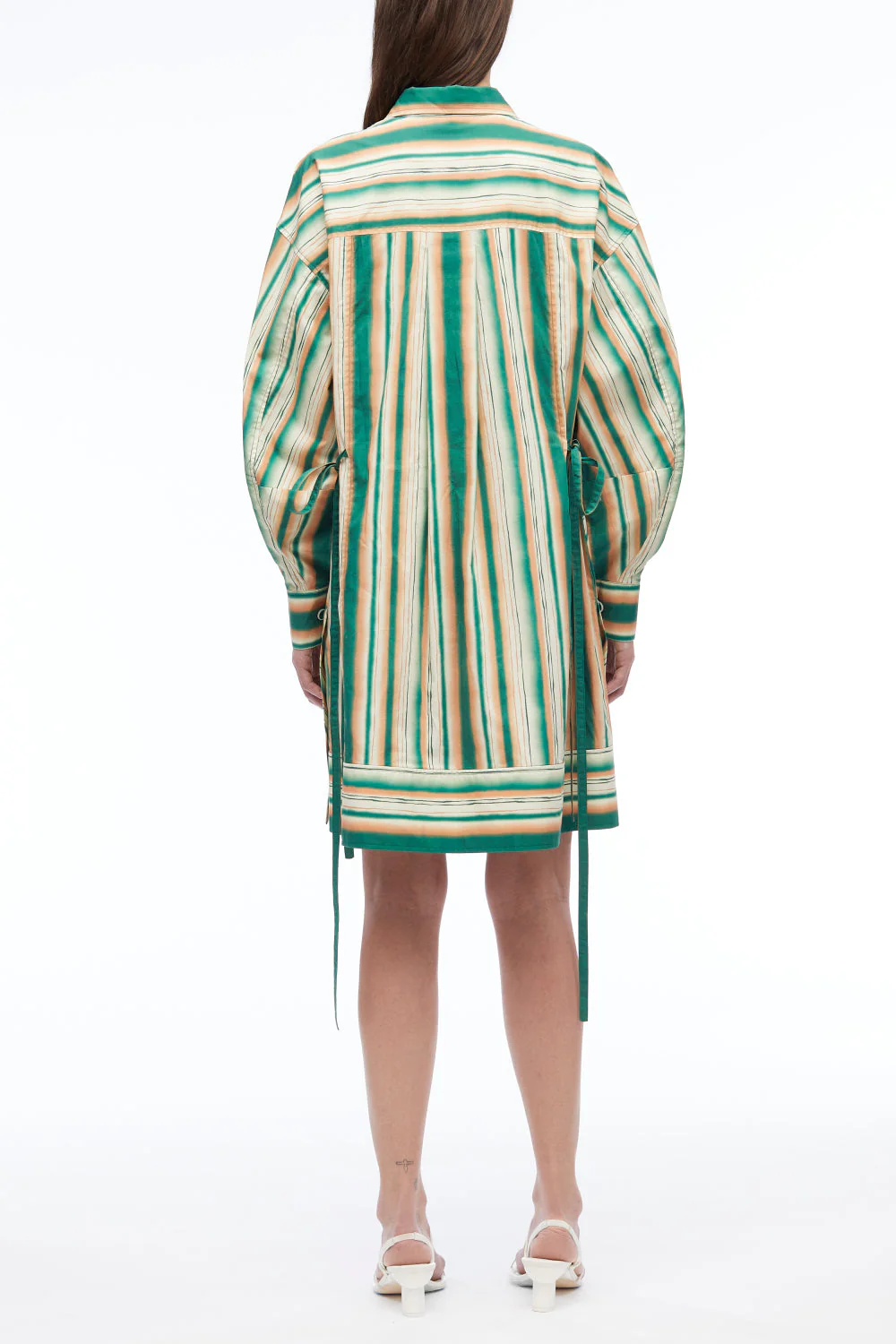 Painted Stripe Shirt Dress - Image 4