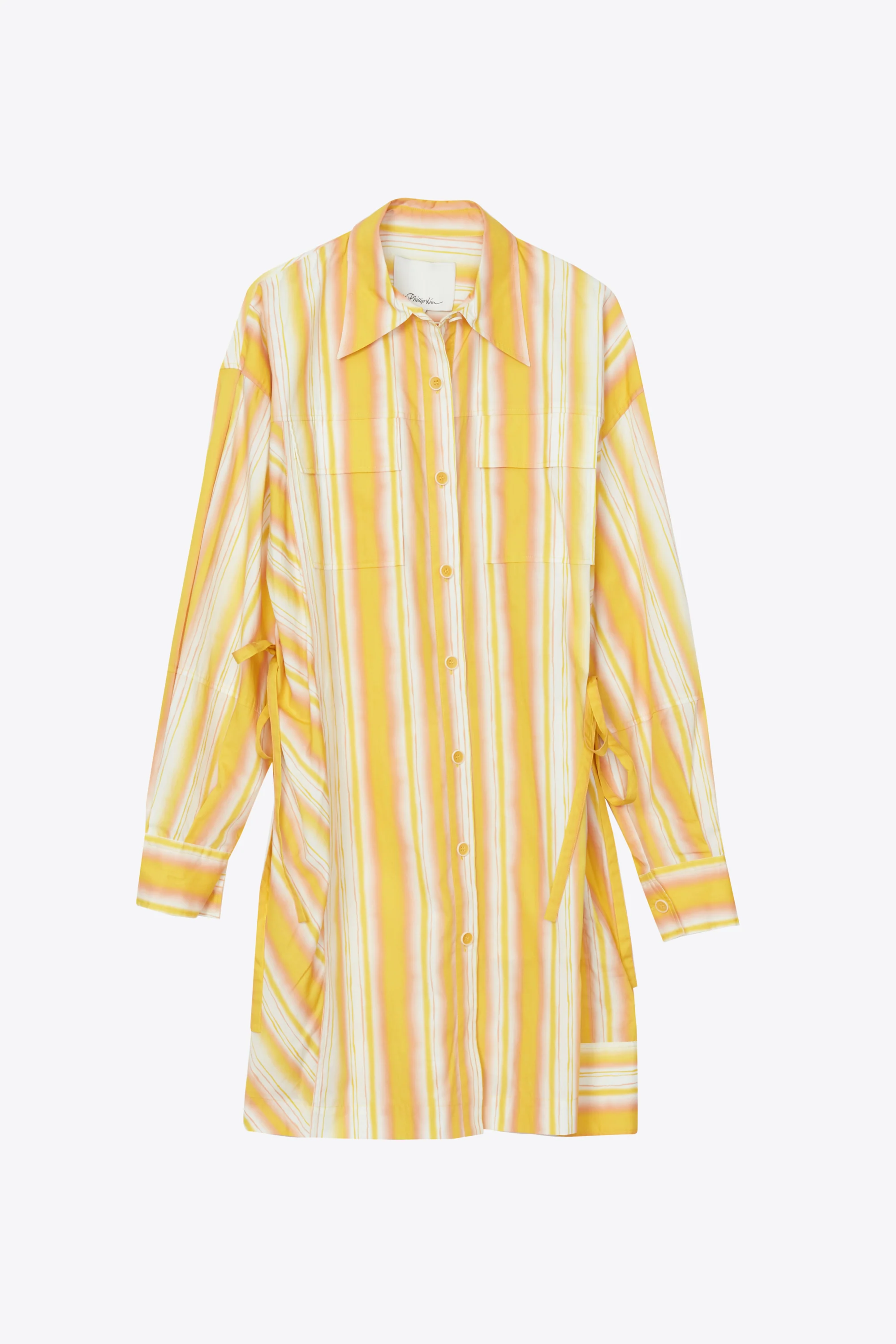 Painted Stripe Shirt Dress - Image 6