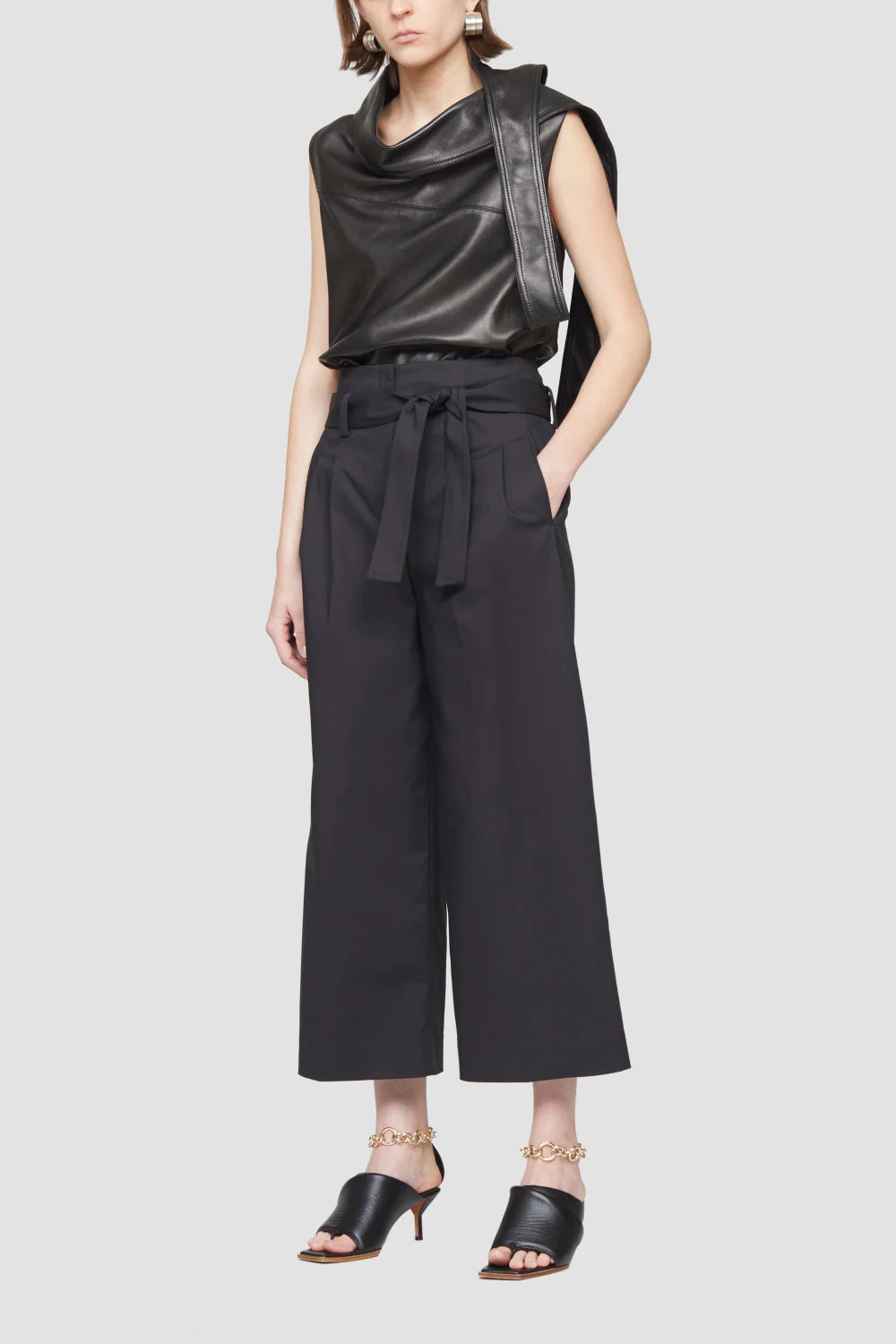 Paper Bag Cropped Trouser - Image 8