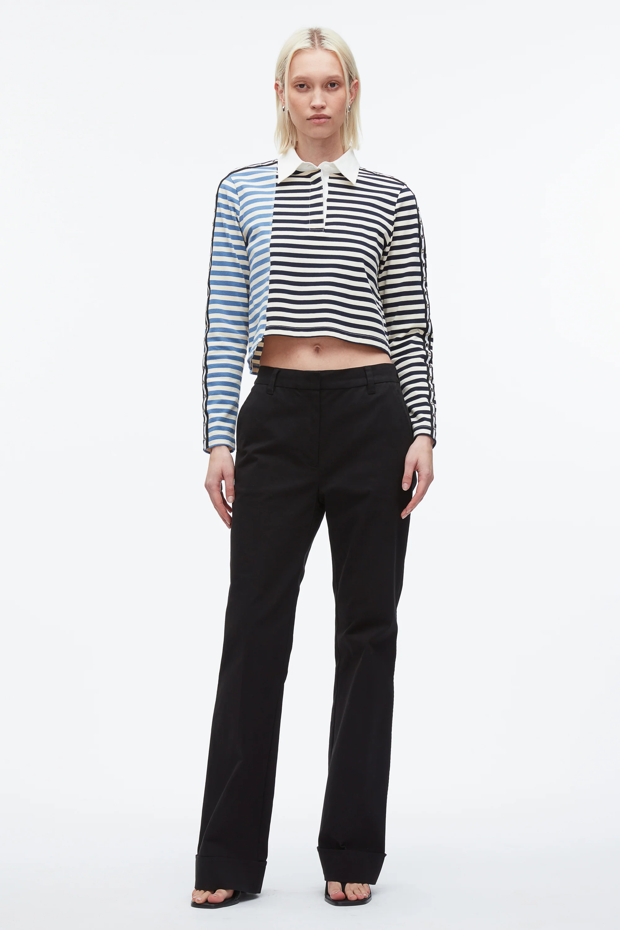 Patchwork Cropped Polo
