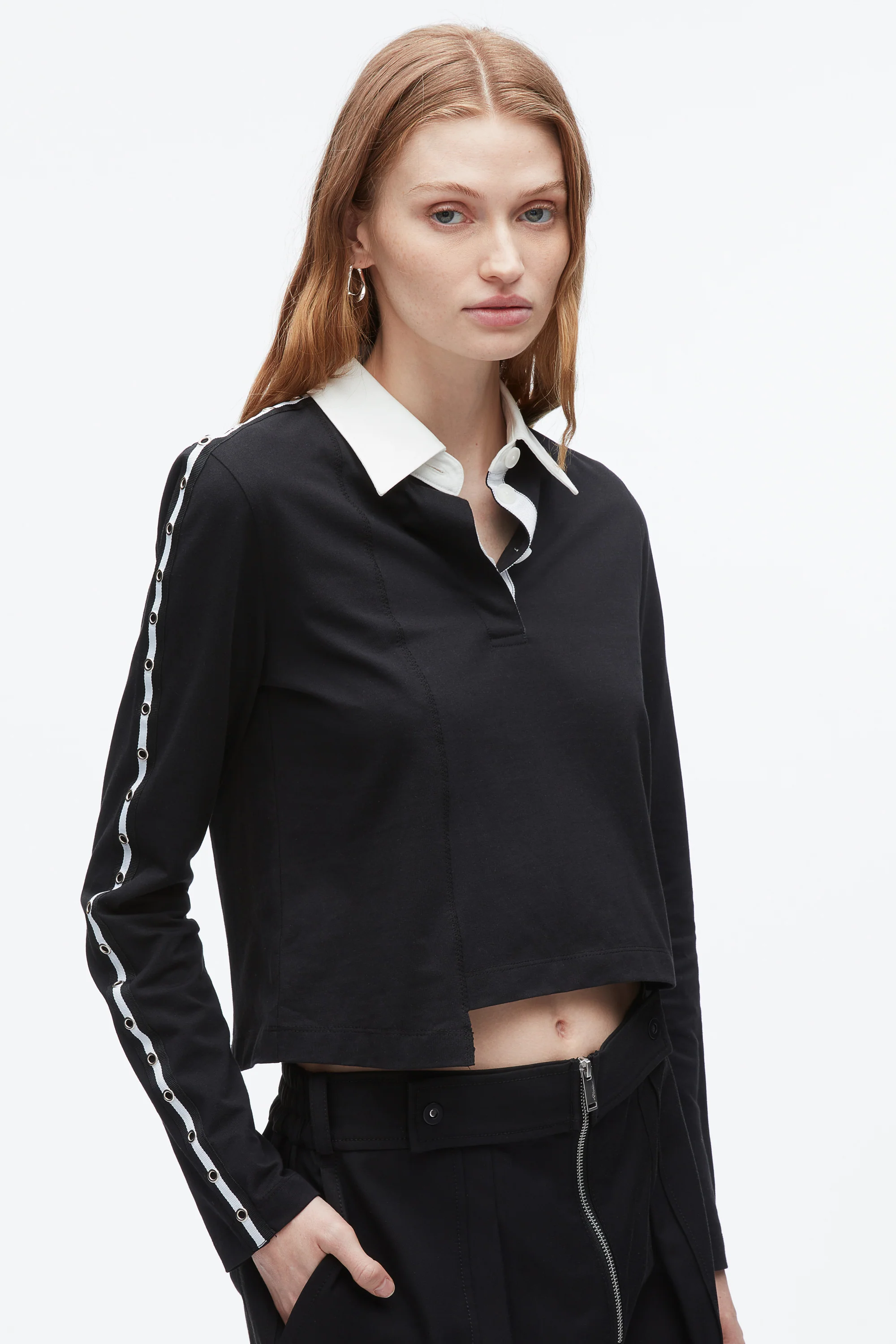Patchwork Cropped Polo - Image 11