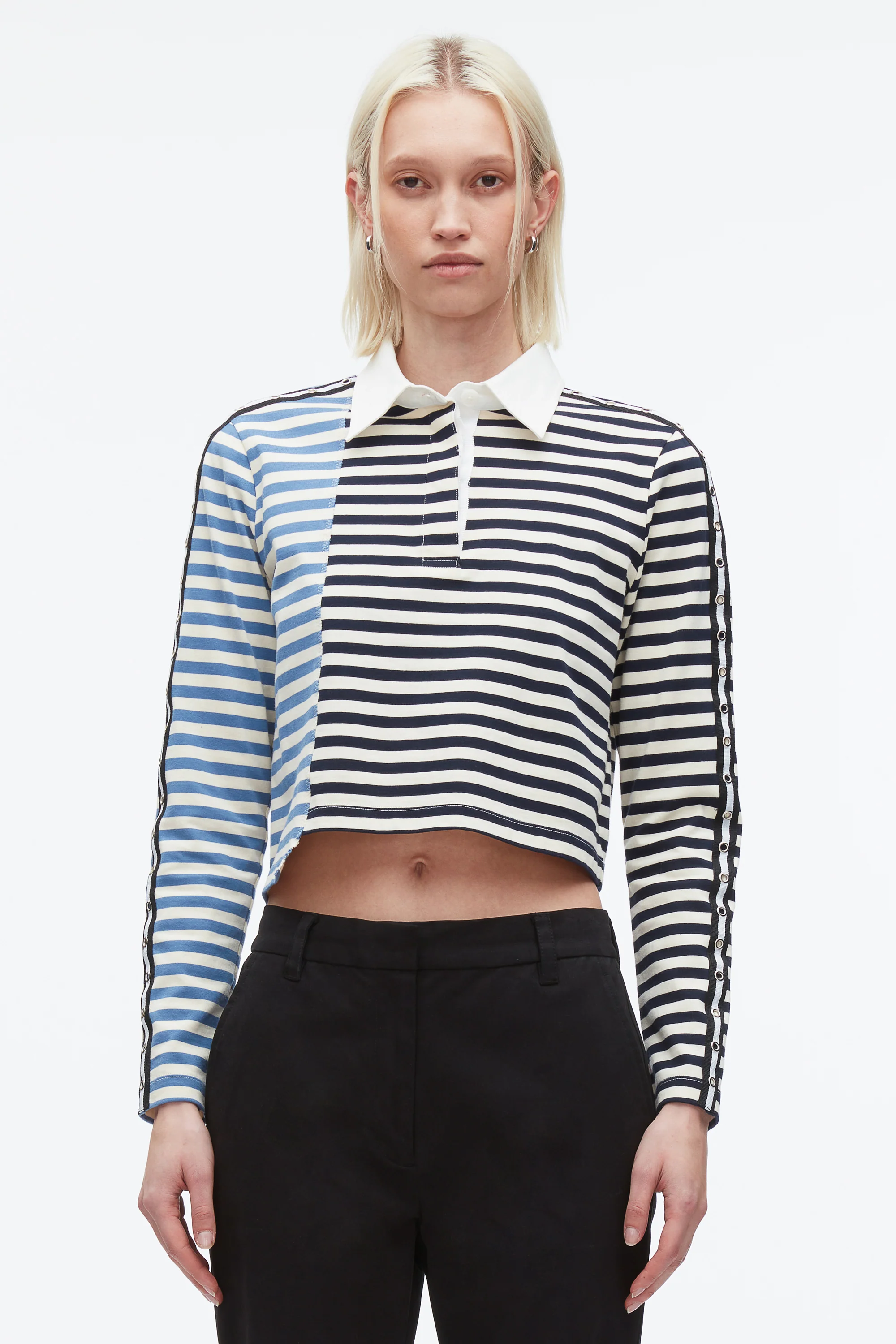 Patchwork Cropped Polo - Image 3