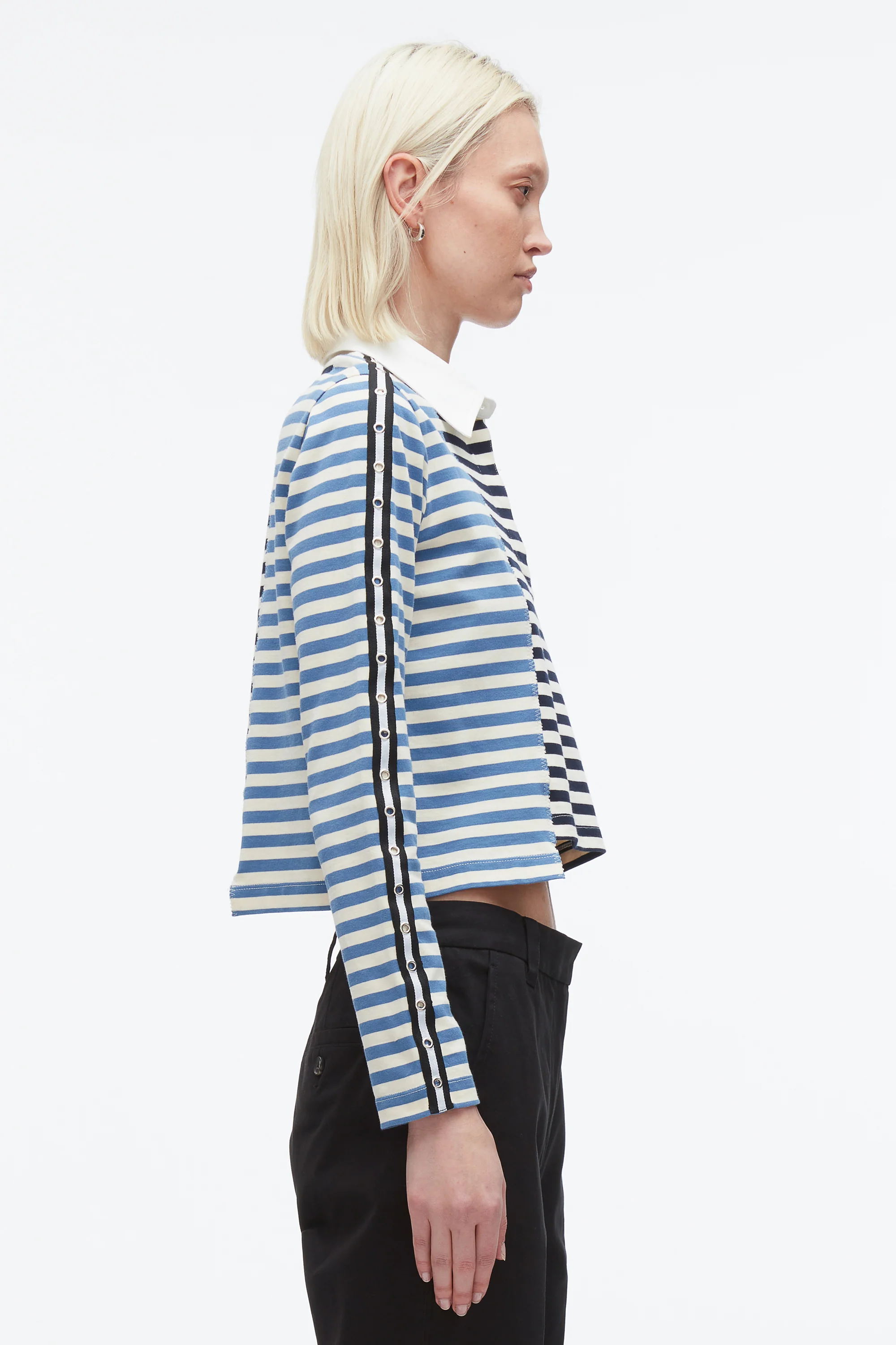 Patchwork Cropped Polo - Image 4