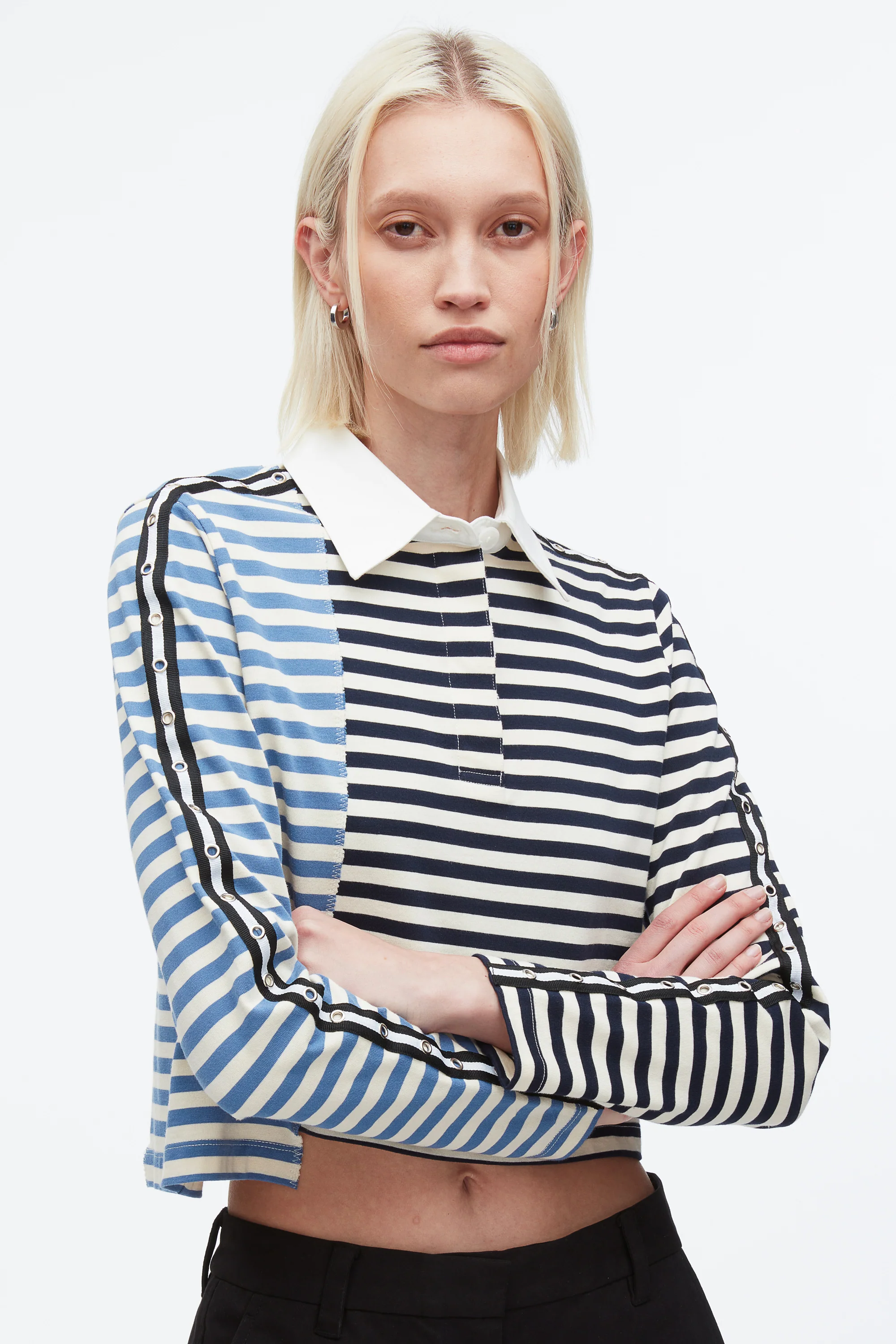 Patchwork Cropped Polo - Image 6