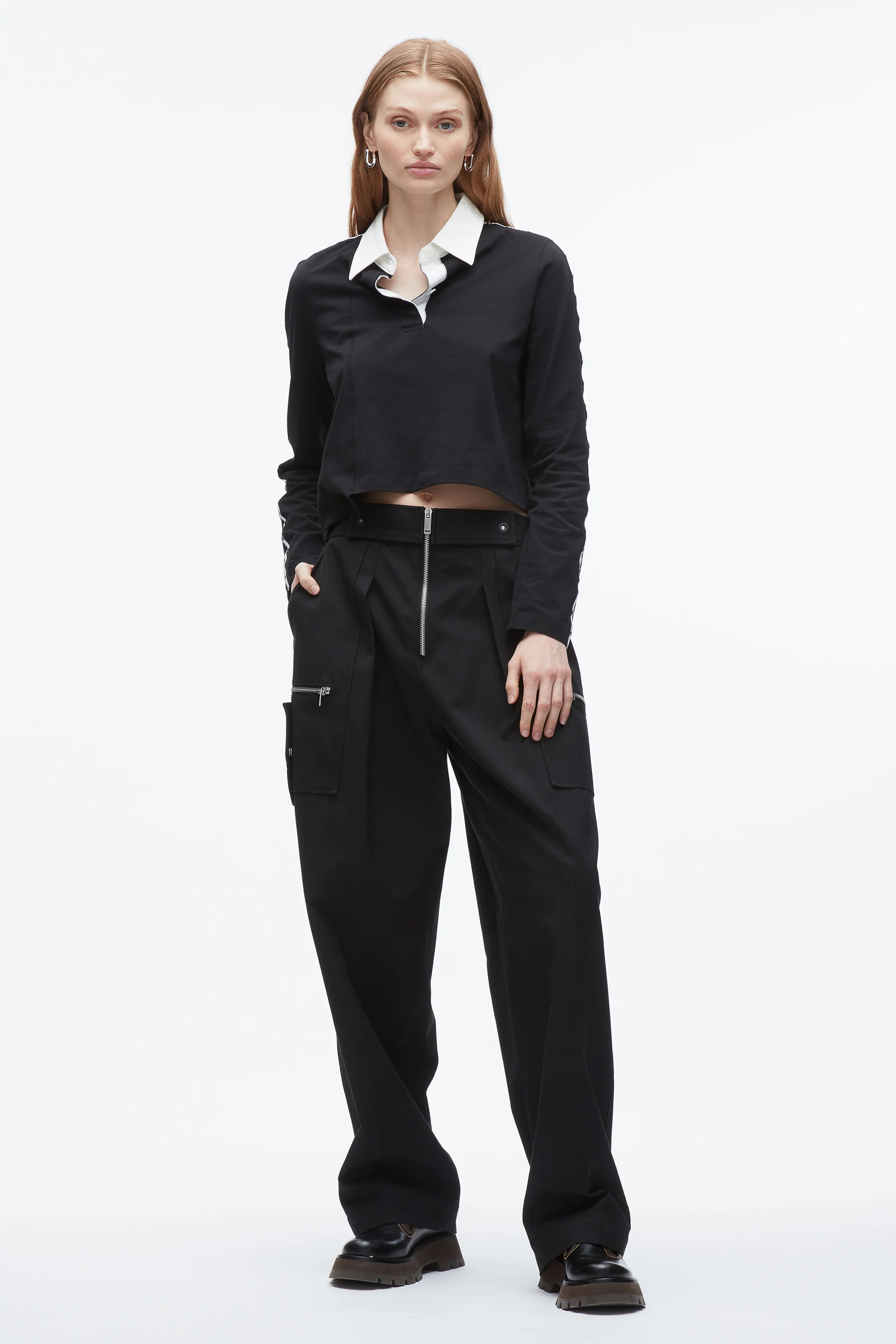 Patchwork Cropped Polo - Image 7